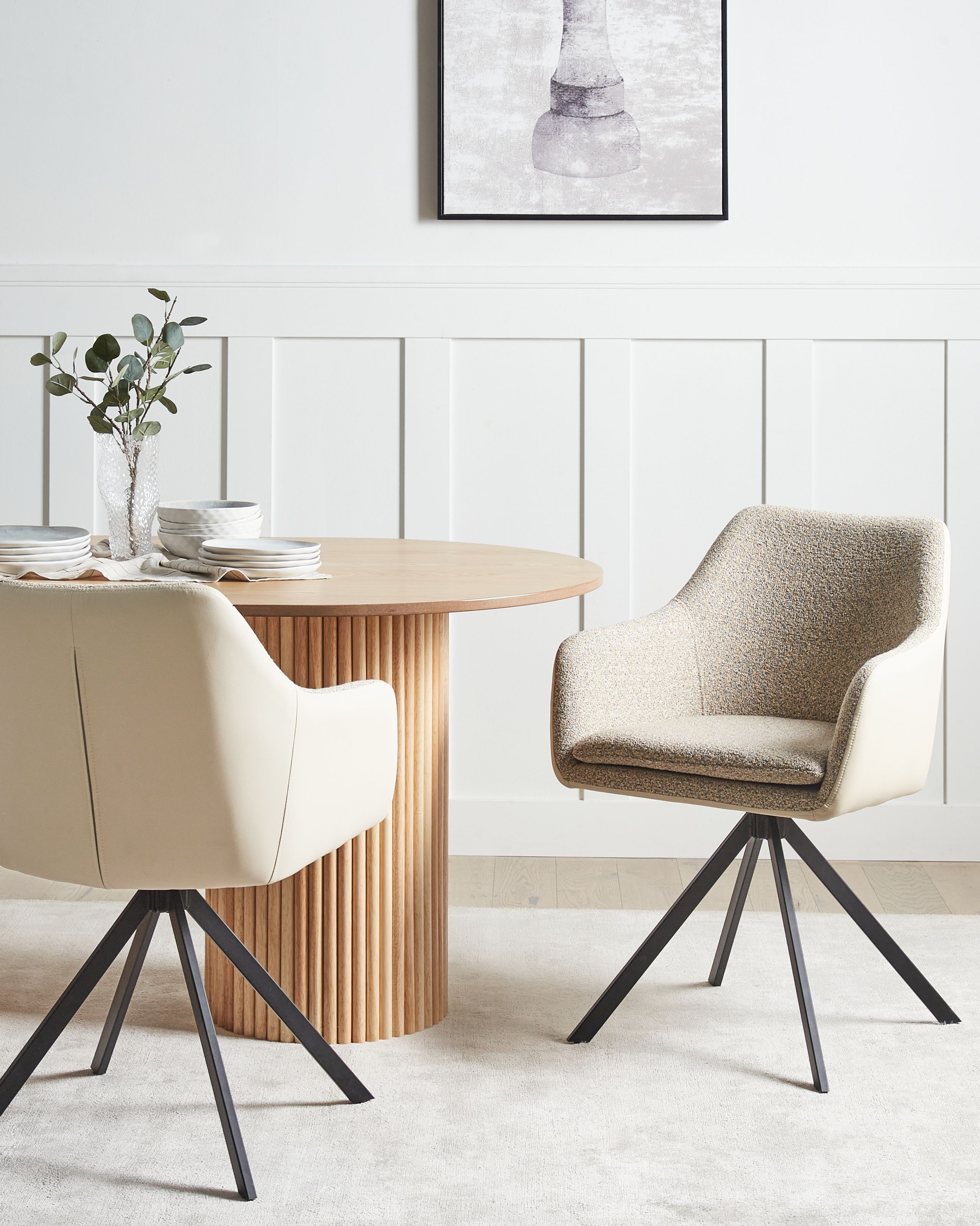 Scaun dining - Set of 2 dining chairs LITHIA Taupe