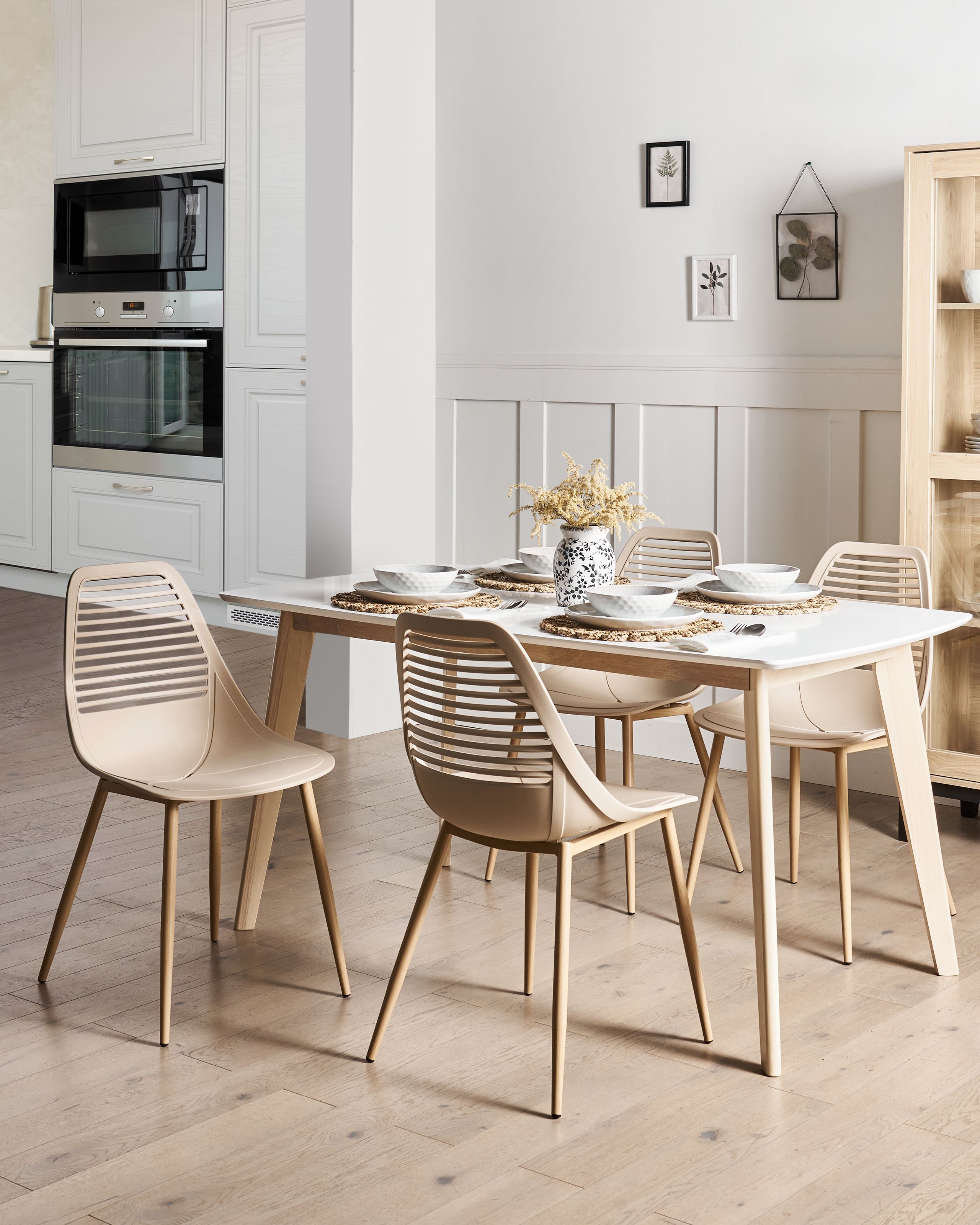 Scaun dining - Set de 4 scaune dining MONTELLO Bej