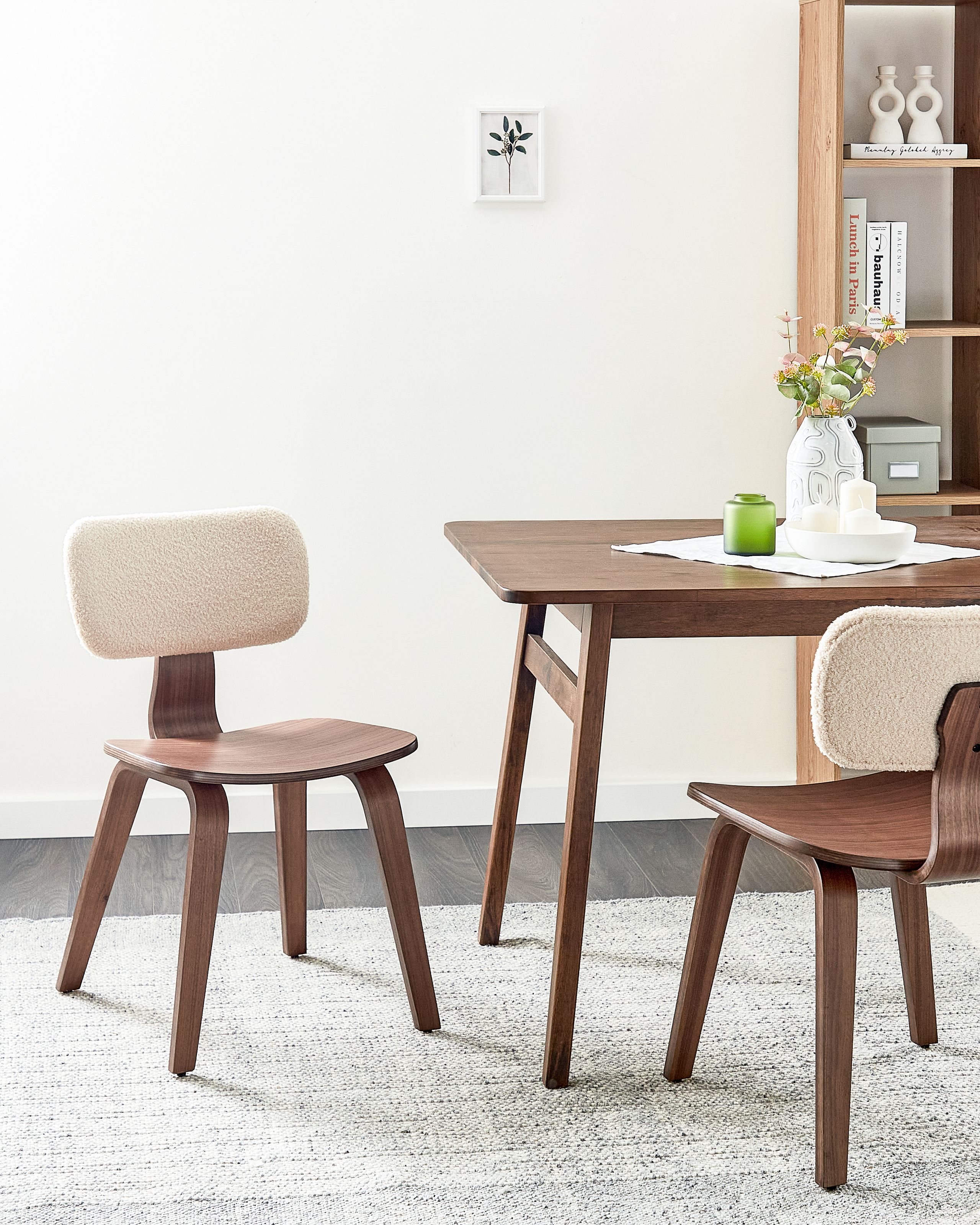 Scaun dining - Set de 2 scaune dining LUCINDA Lemn Maro închis