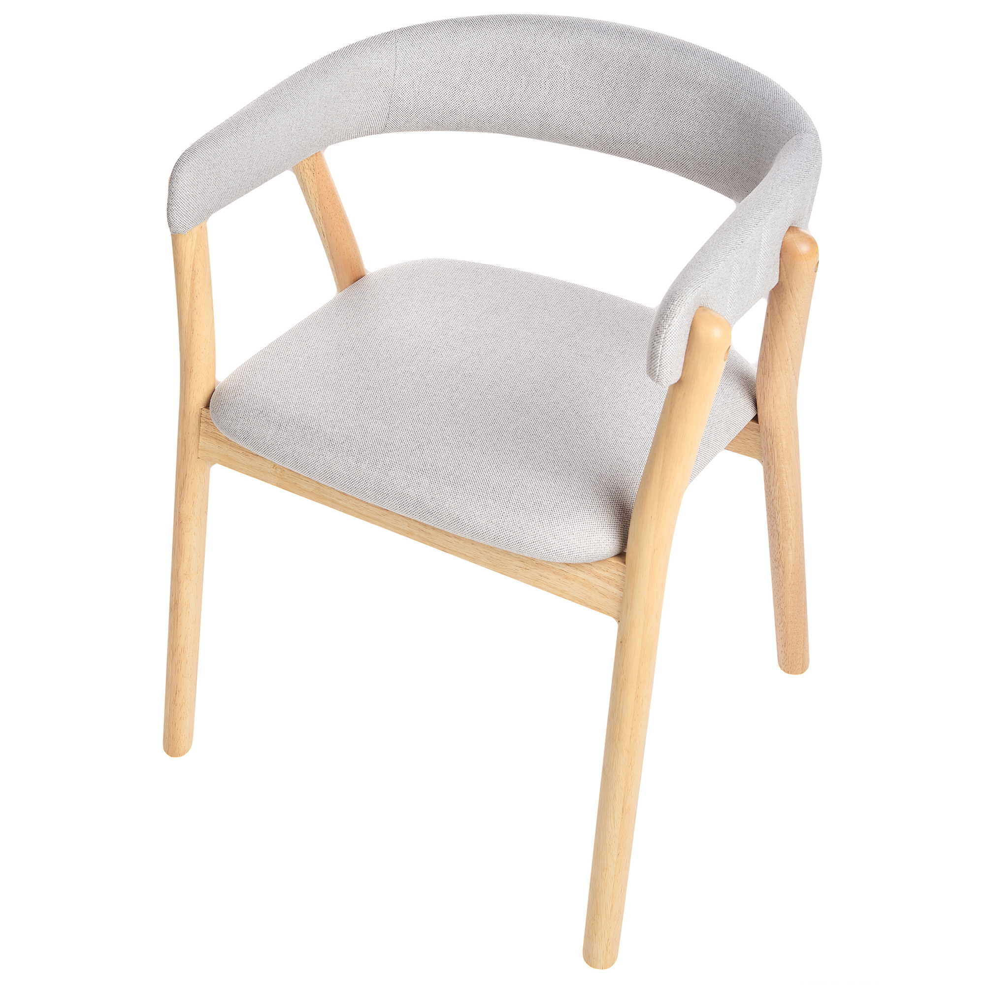 Set de 2 scaune dining MYLO Lemn Maro deschis/Gri [7]