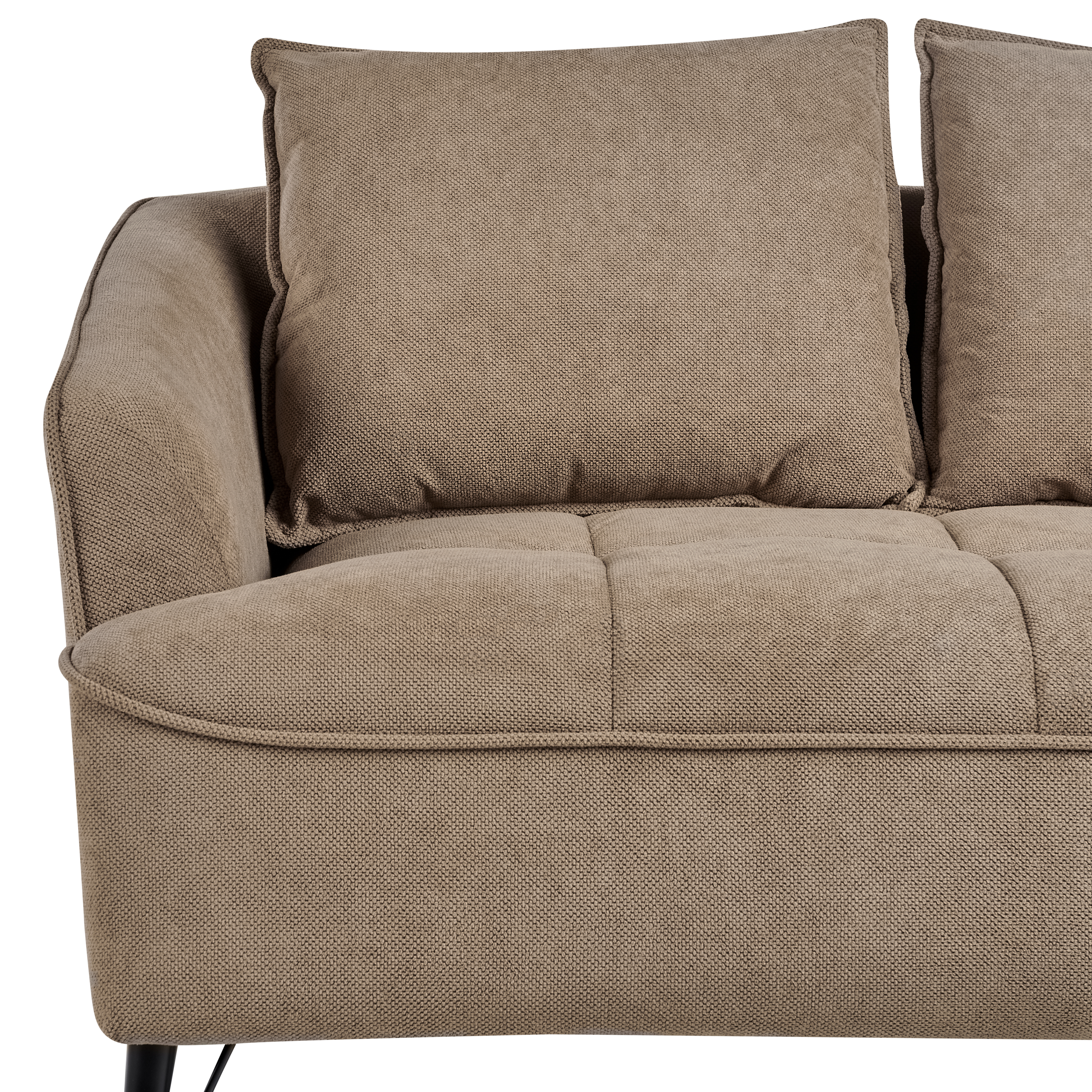 Canapea cu 2 locuri HOBRO  Maro deschis [6]