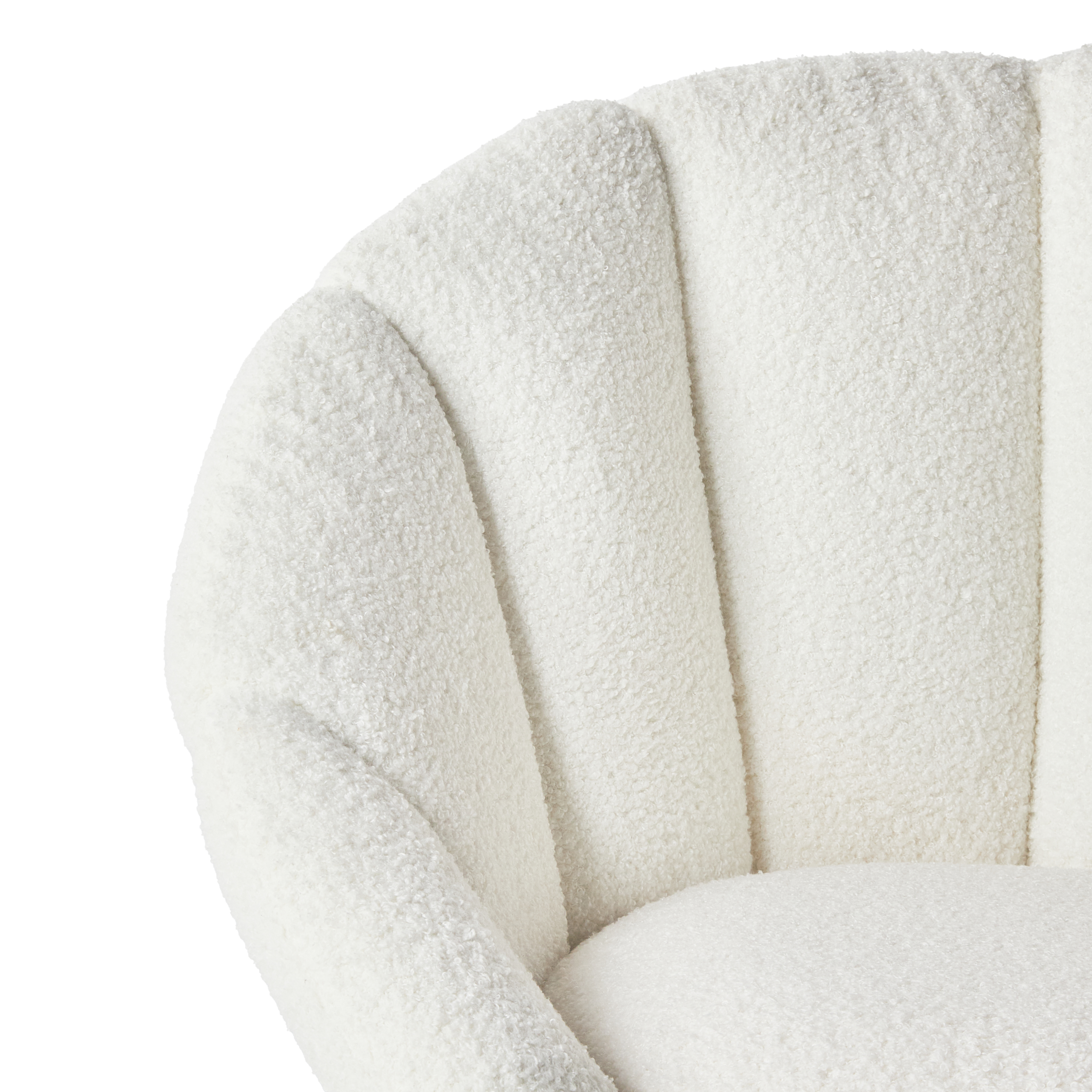 Office Chair ANNABELLE Boucle White [6]