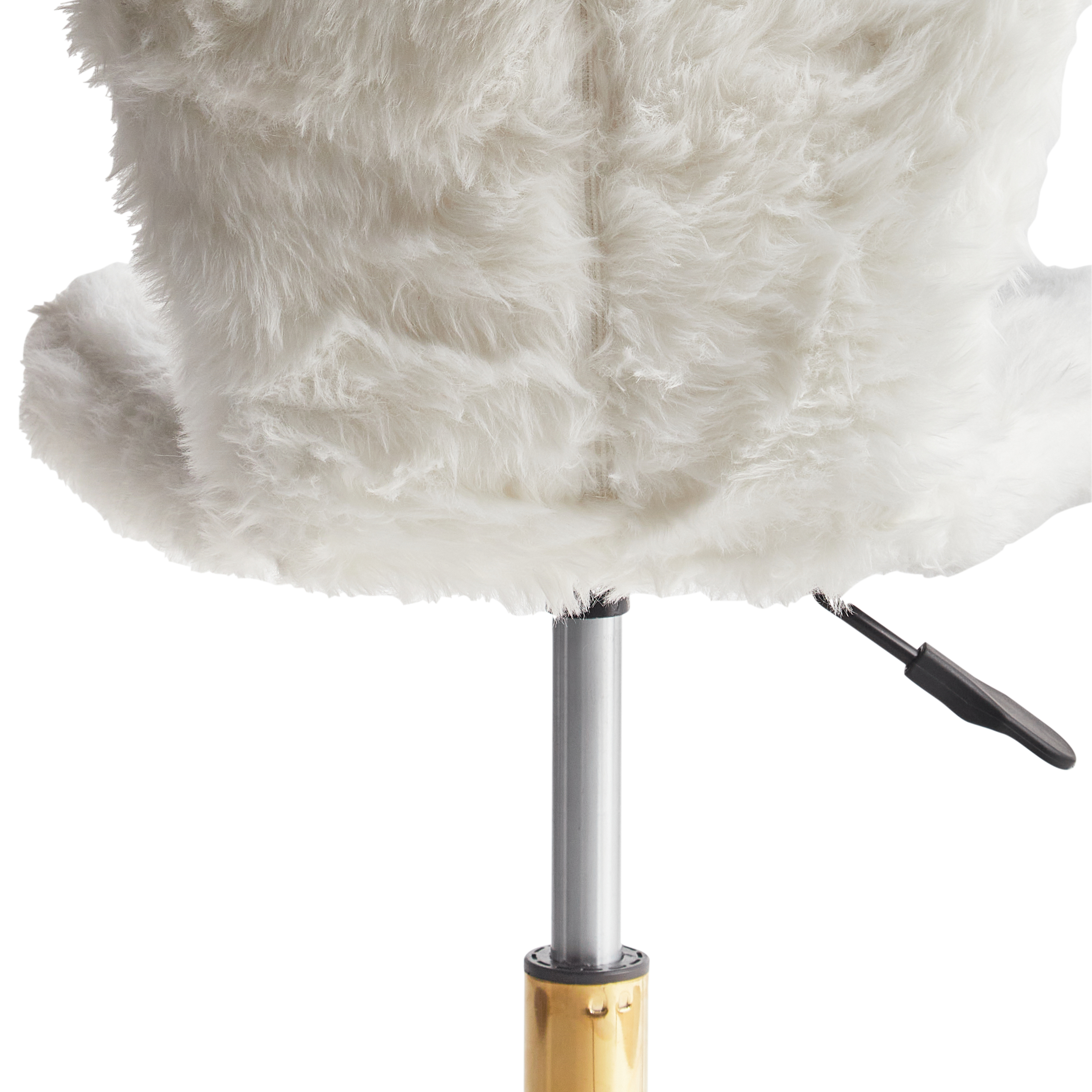 Scaun de birou MARGATE Blană artificială Alb [6]