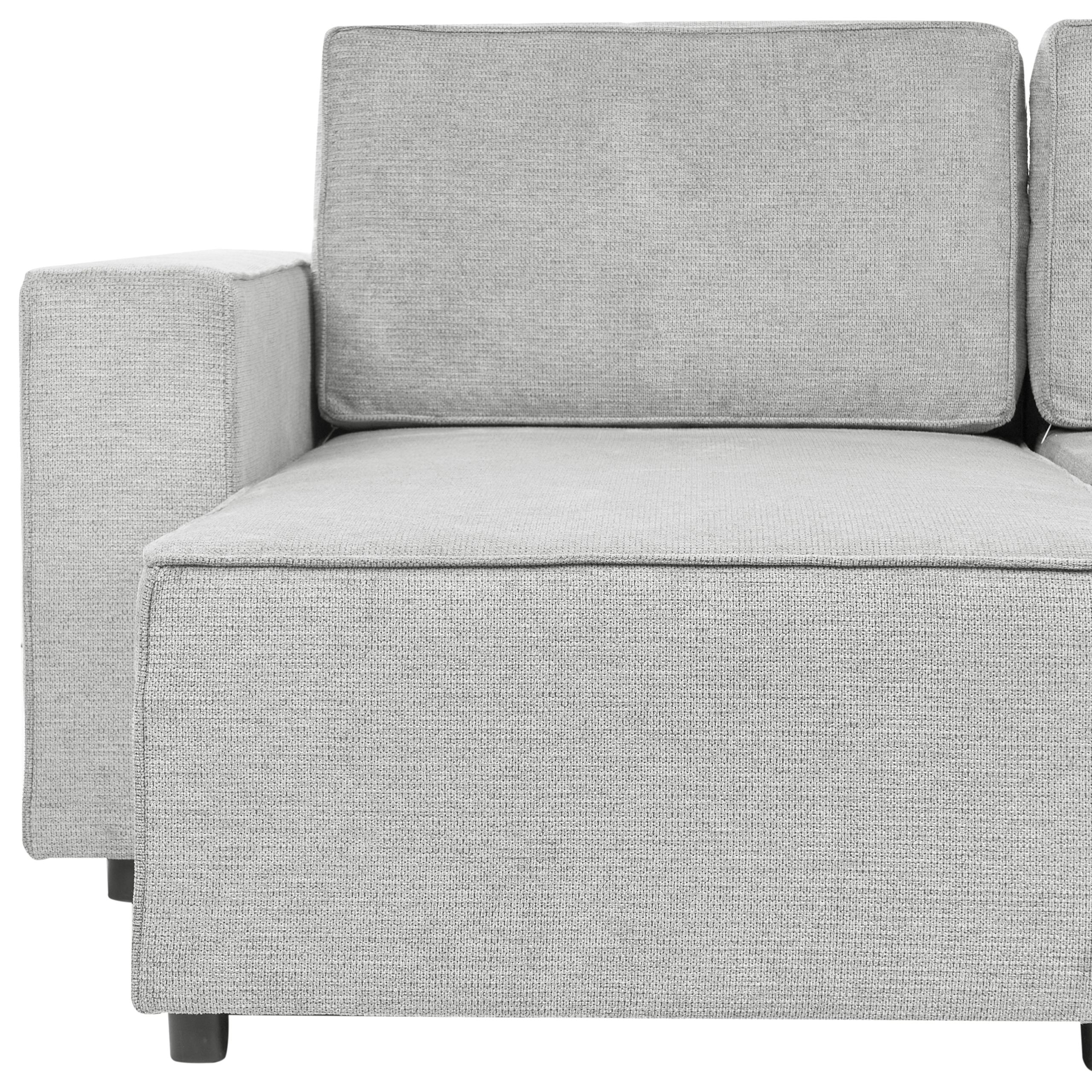 U-shaped sofa bed with VATNE 4-seater Light Grey with storage [7]