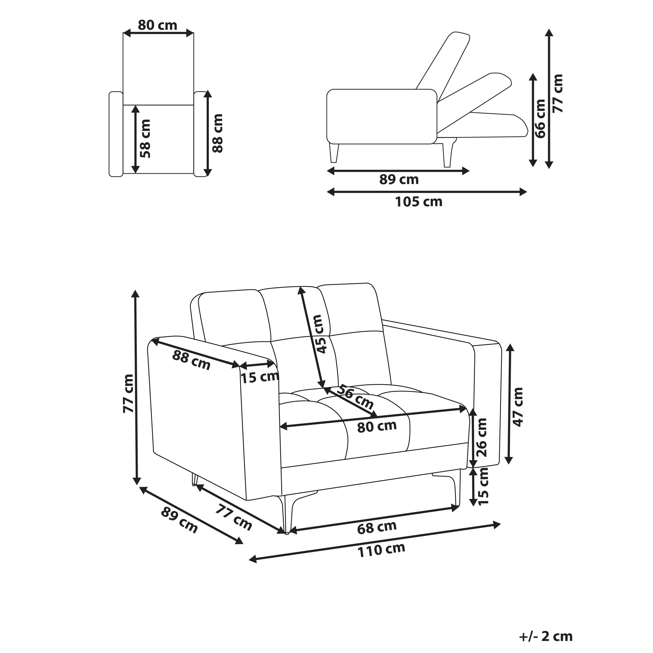 ALNES Armchair Off-White [3]