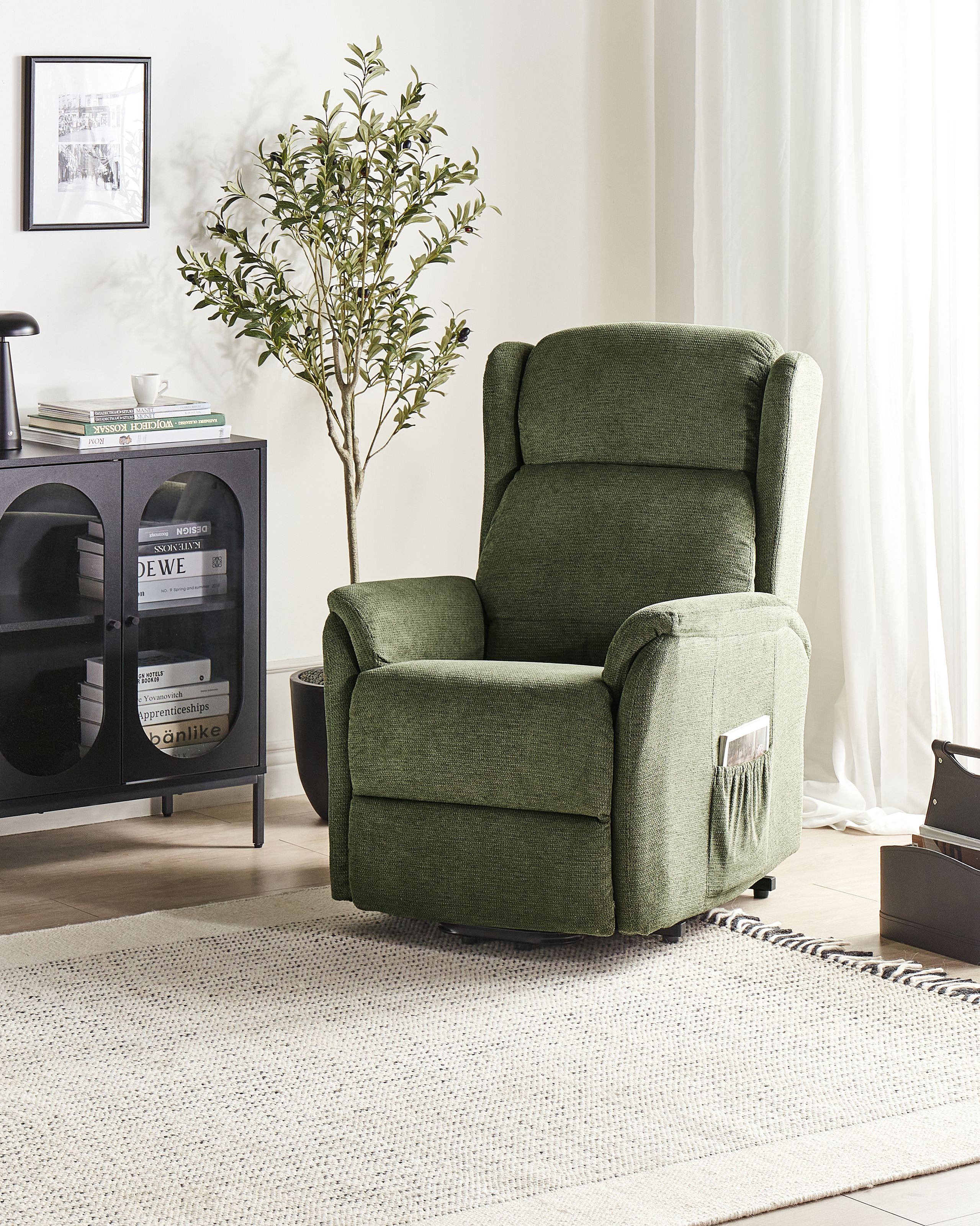 Fotoliu - Fotoliu cu recliner electric ELEGY Suport pentru picioare retractabil  Verde