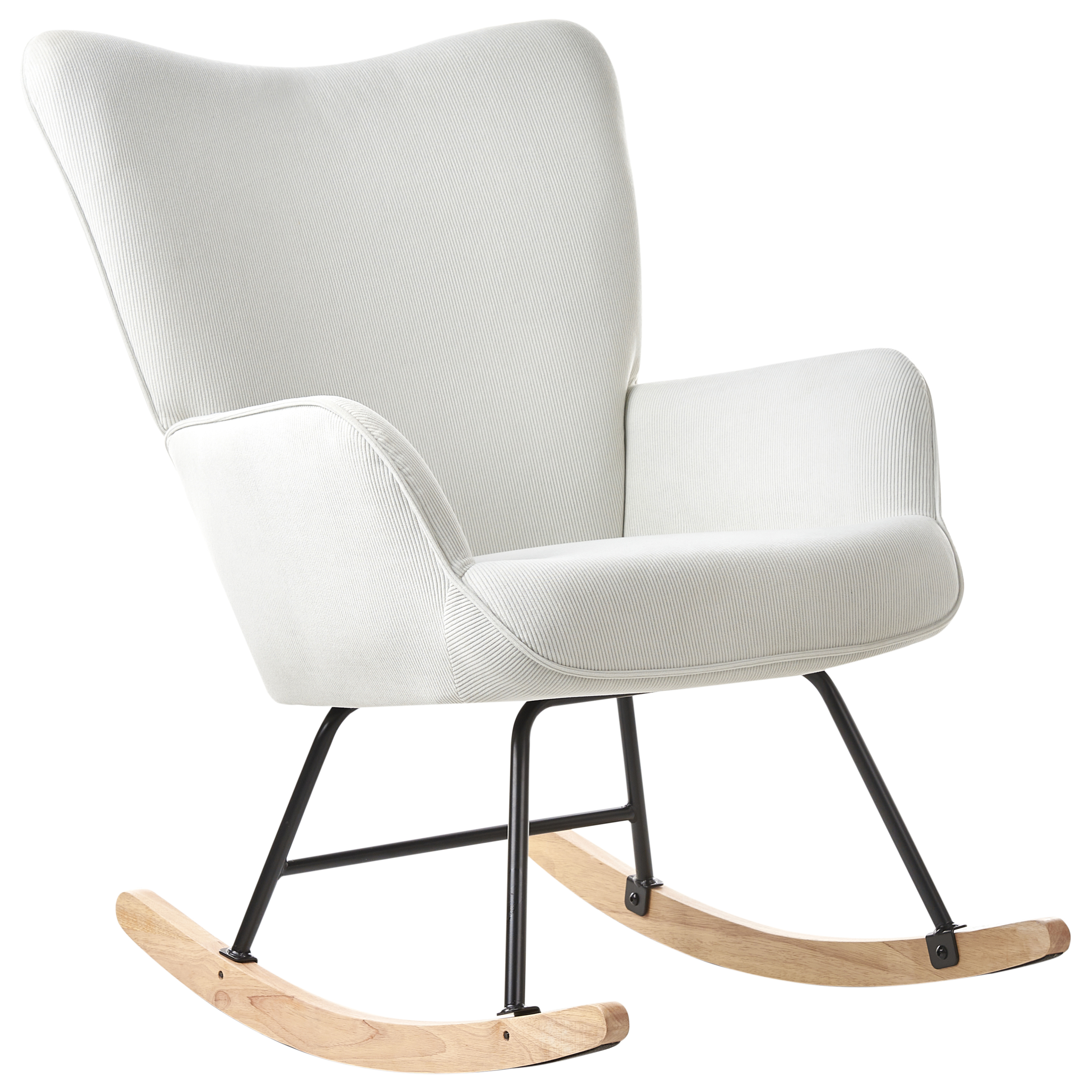 ARSET rocking chair Velvet Off-white [4]