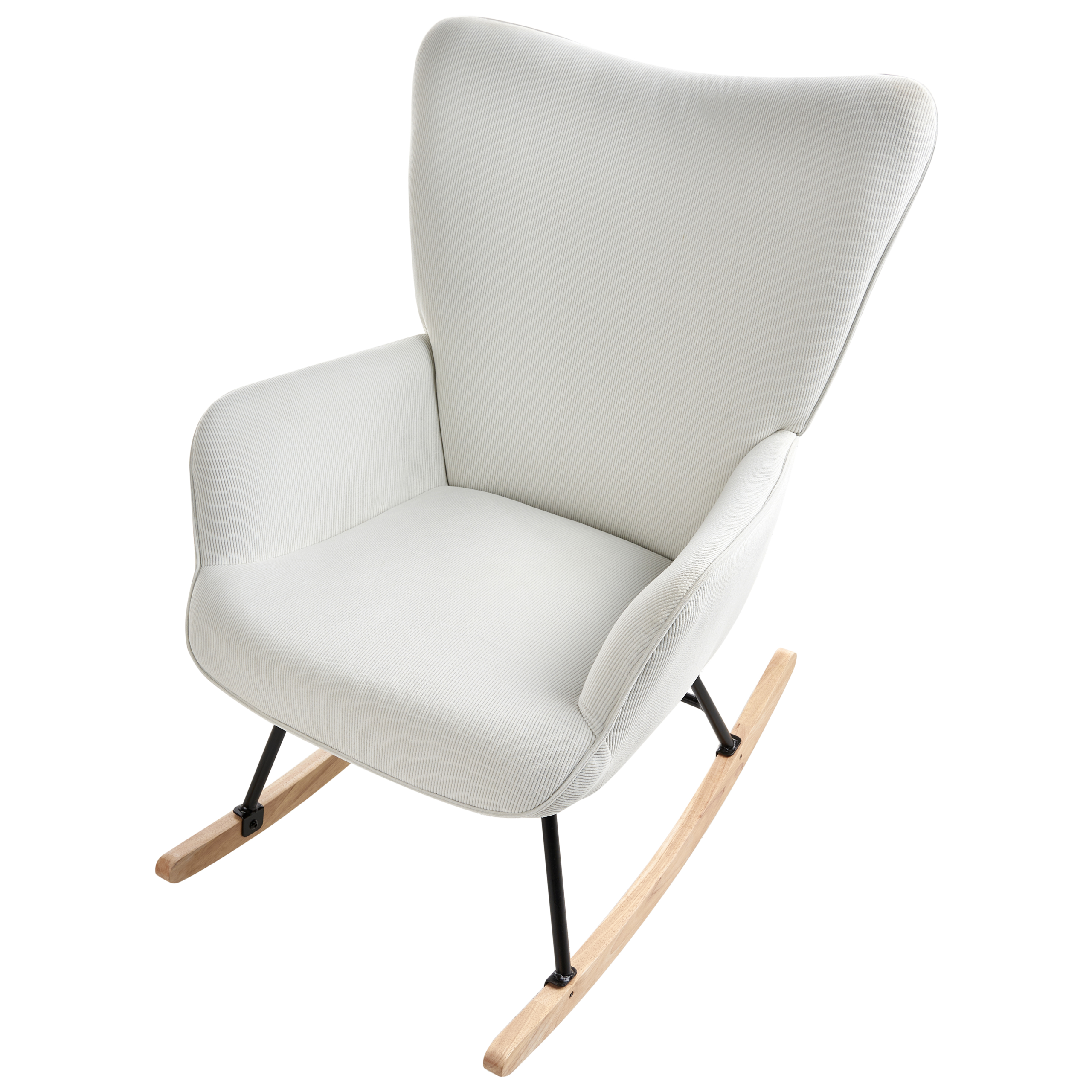 ARSET rocking chair Velvet Off-white [6]