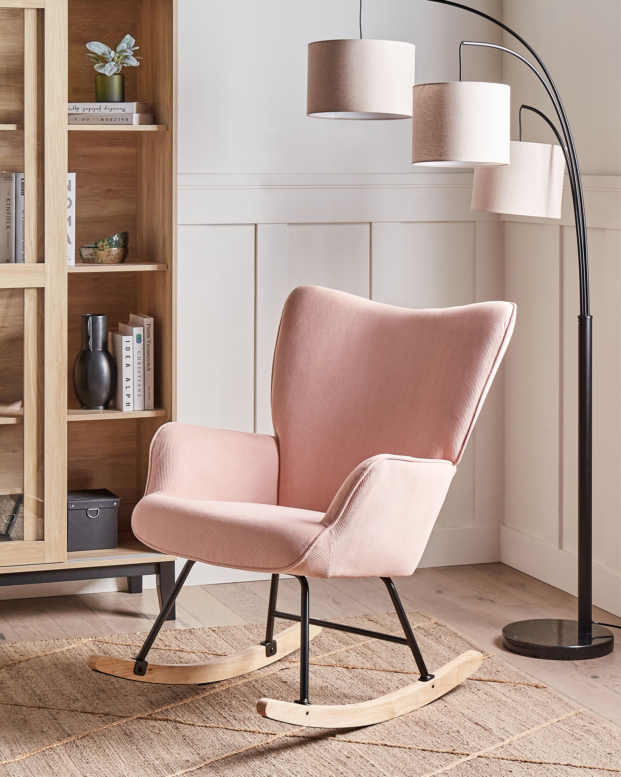 Fotoliu de relaxare - Balansoar ARSET Velur Roz