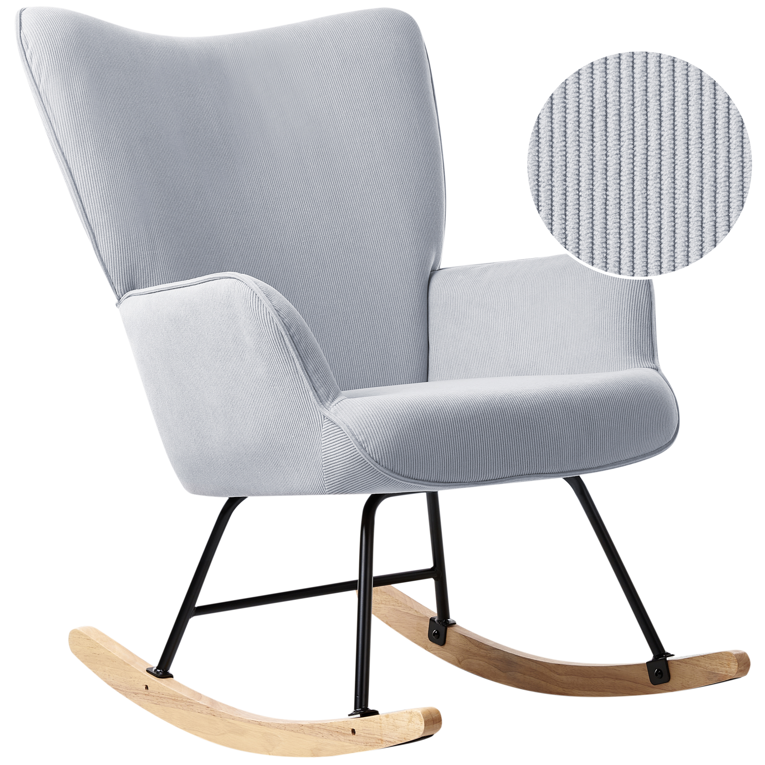 ARSET rocking chair Velvet Light blue [2]