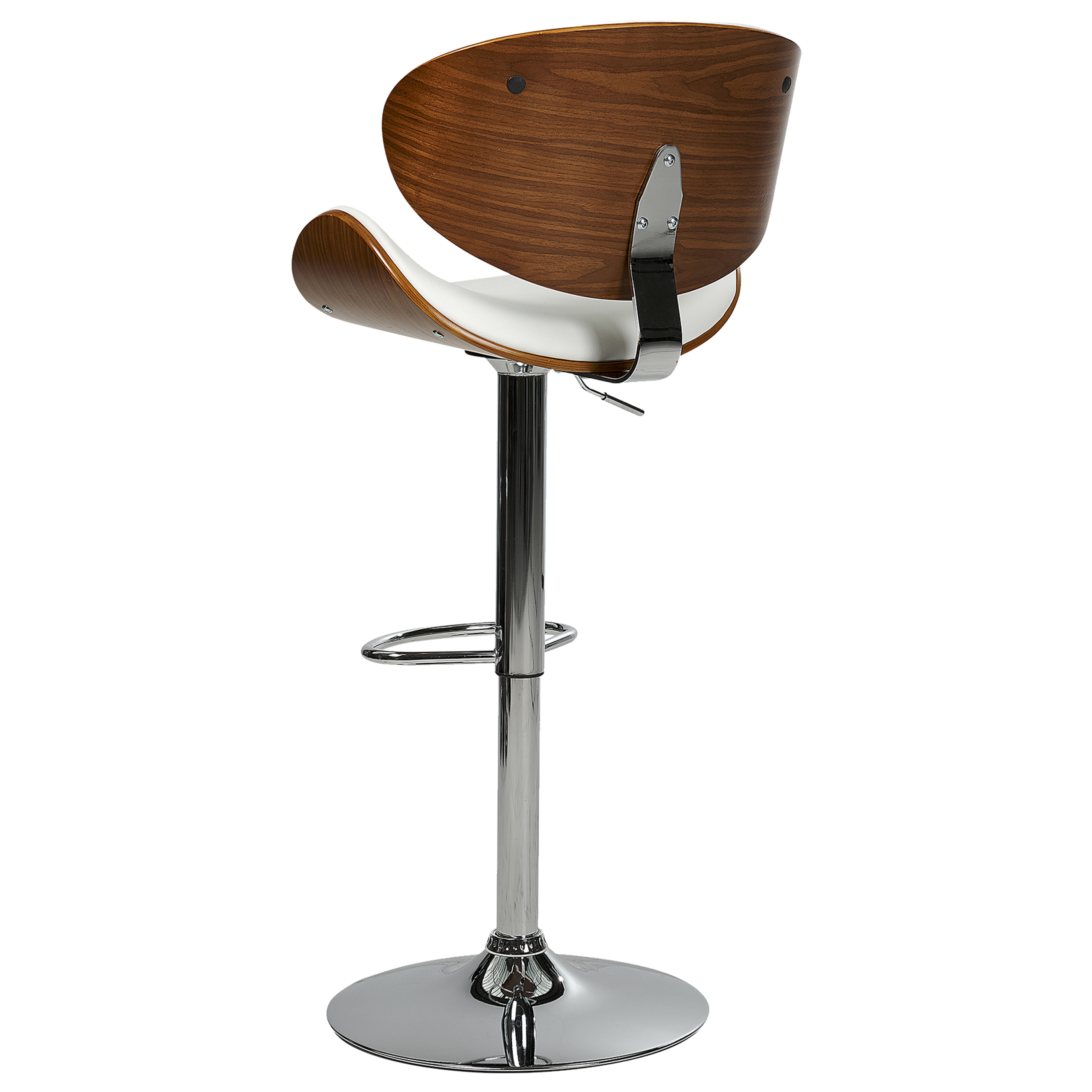 Set de 2 scaune de bar ROTTERDAM Piele ecologică Pivotant Alb [7]