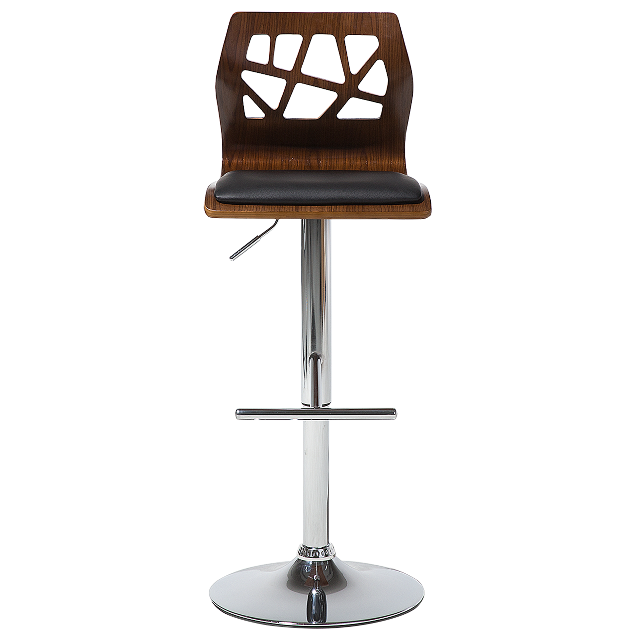 Set of 2 bar stools PETERSBURG Eco-leather Swivel Brown/Black [5]