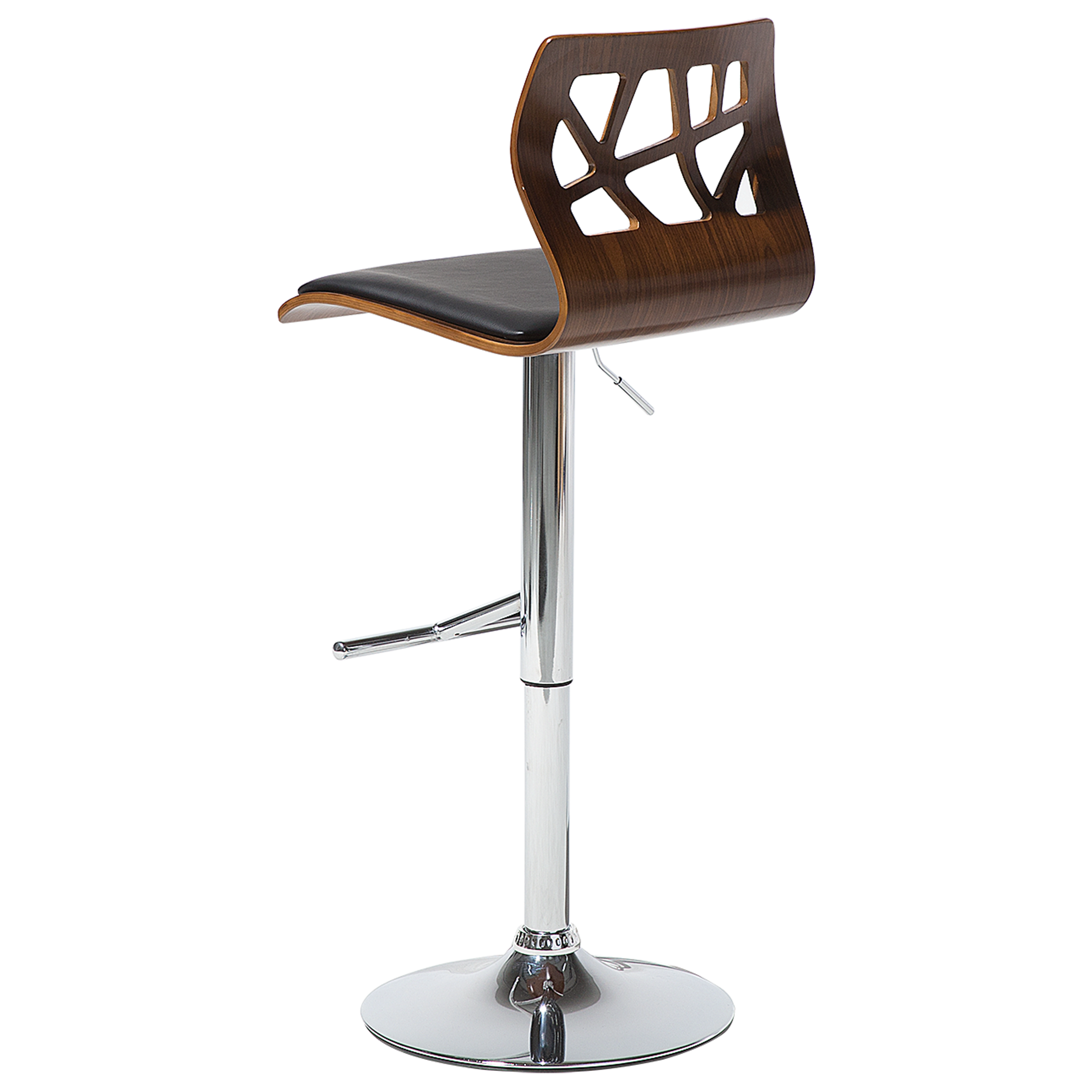 Set of 2 bar stools PETERSBURG Eco-leather Swivel Brown/Black [7]