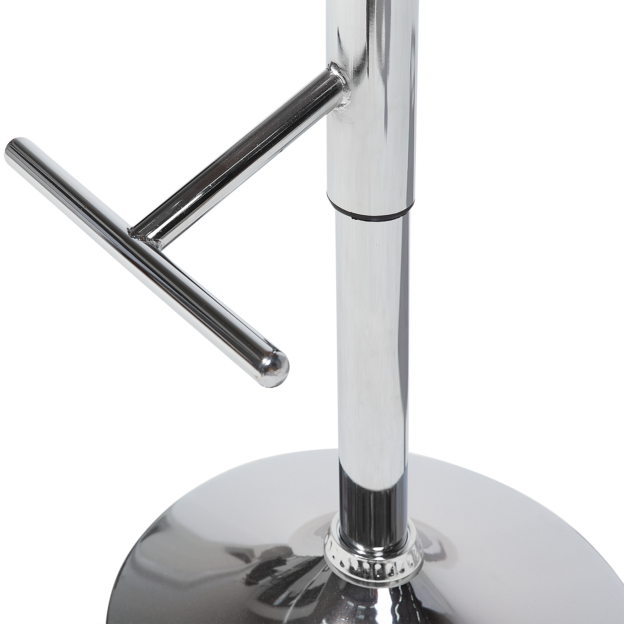 Set of 2 bar stools PETERSBURG Eco-leather Swivel Brown/Black [9]