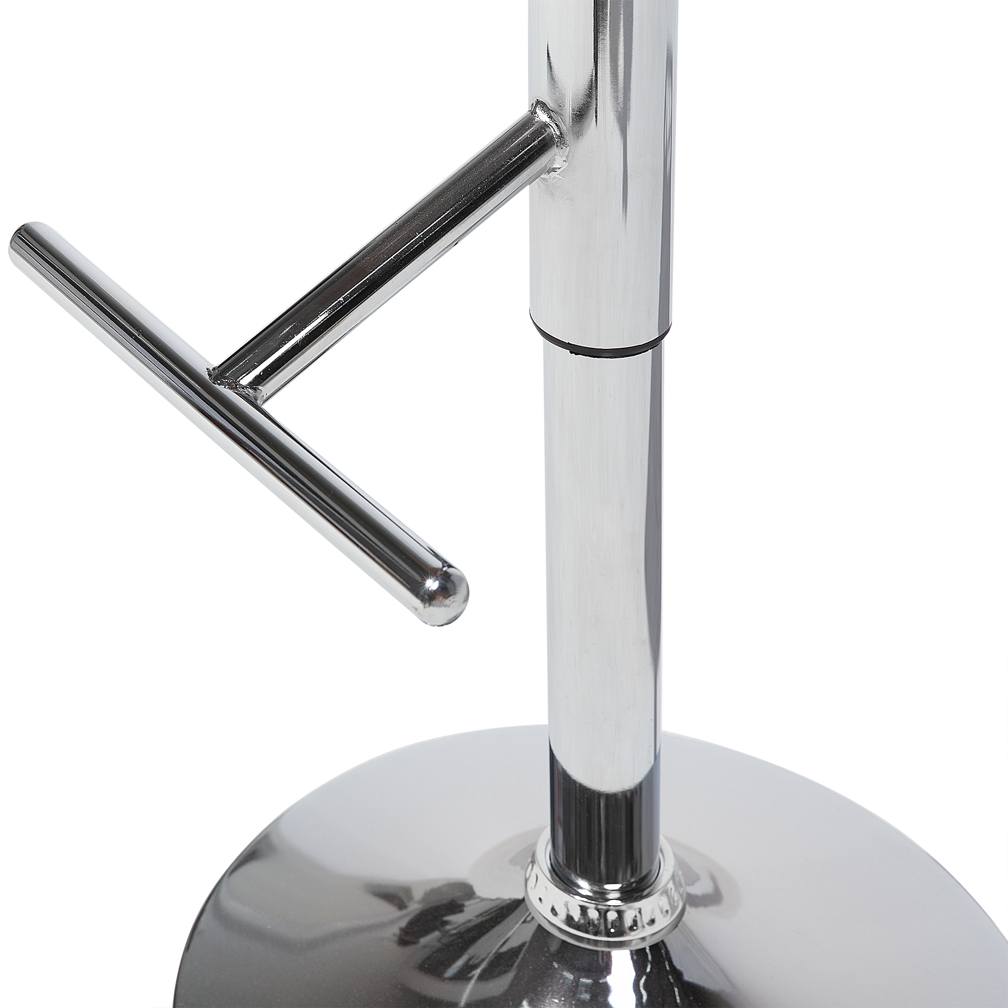 Set of 2 bar stools PETERSBURG Eco-leather Swivel Brown/White [9]