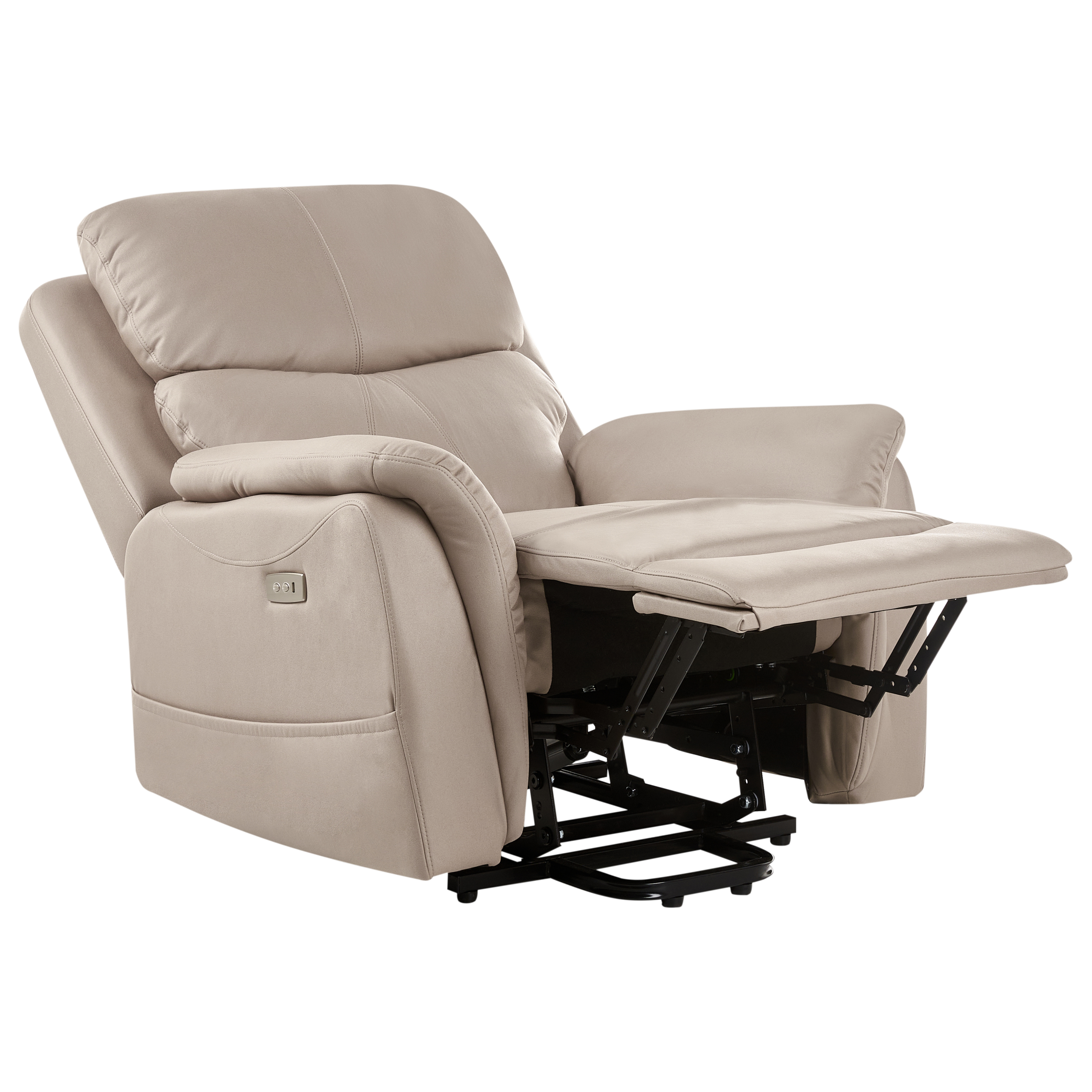 Fotoliu cu recliner electric GLORIE cu funcție de masaj Piele ecologică Taupe [4]