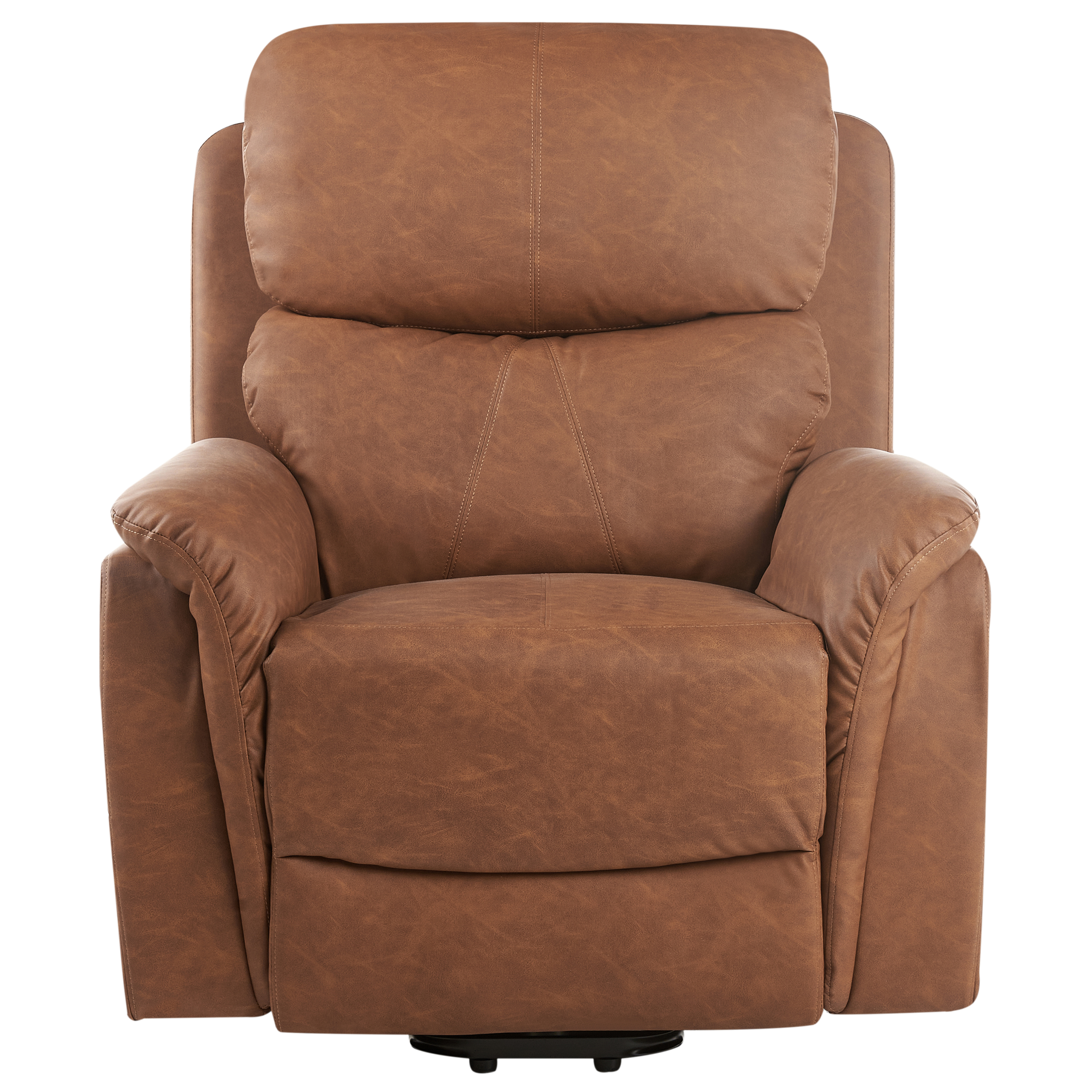 Fotoliu cu recliner electric GLORIE cu funcție de masaj Piele ecologică Maro [5]