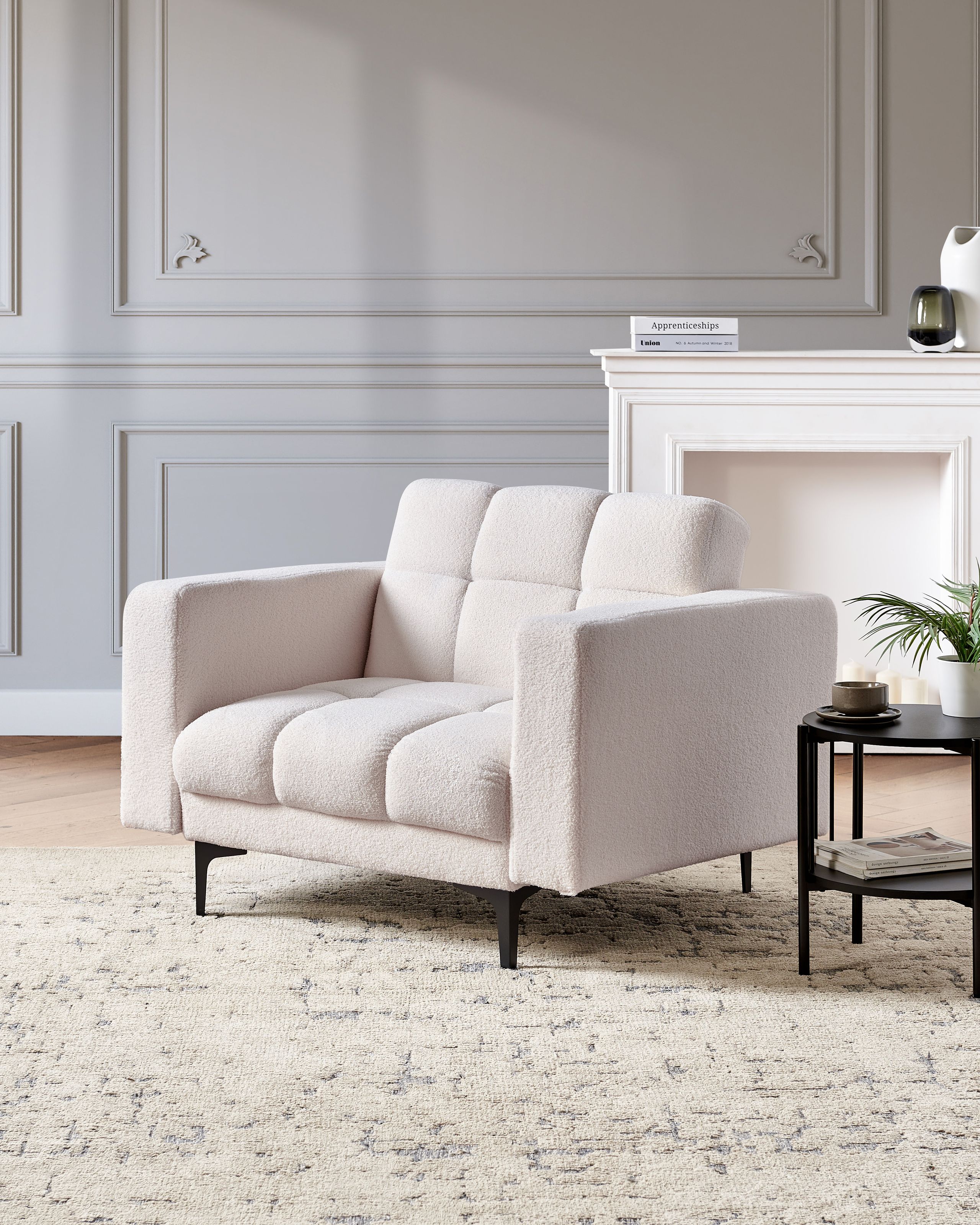 Fotoliu - ALNES armchair Boucle White