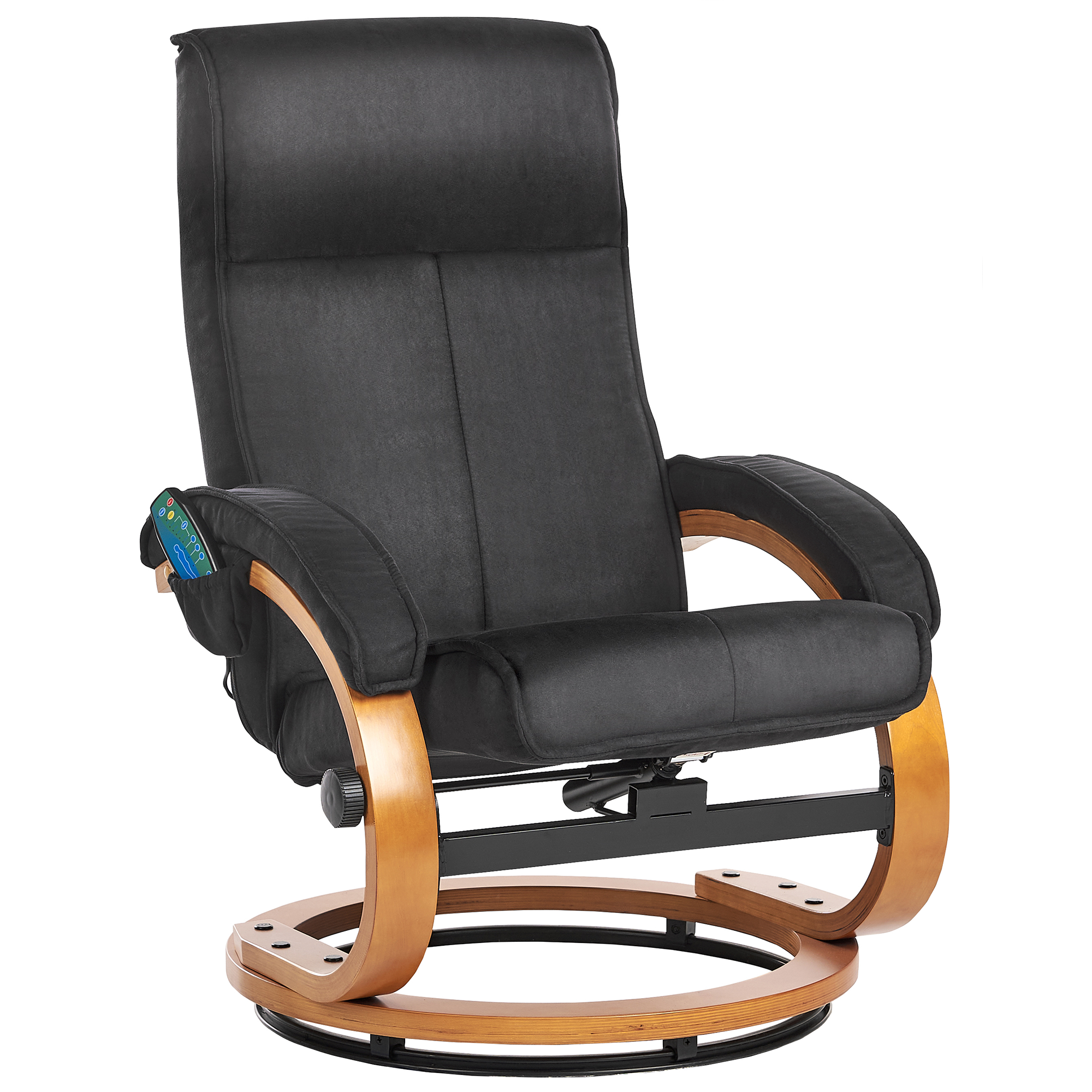 HERO massage armchair with stool Black [4]