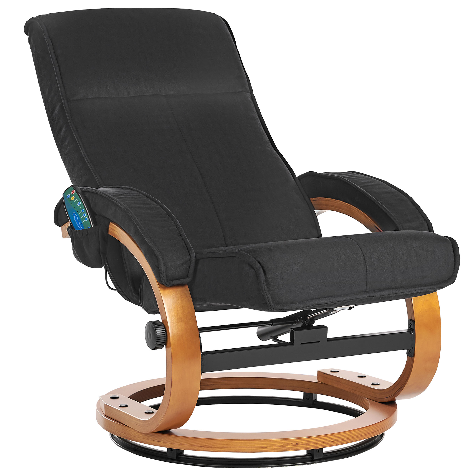 HERO massage armchair with stool Black [5]