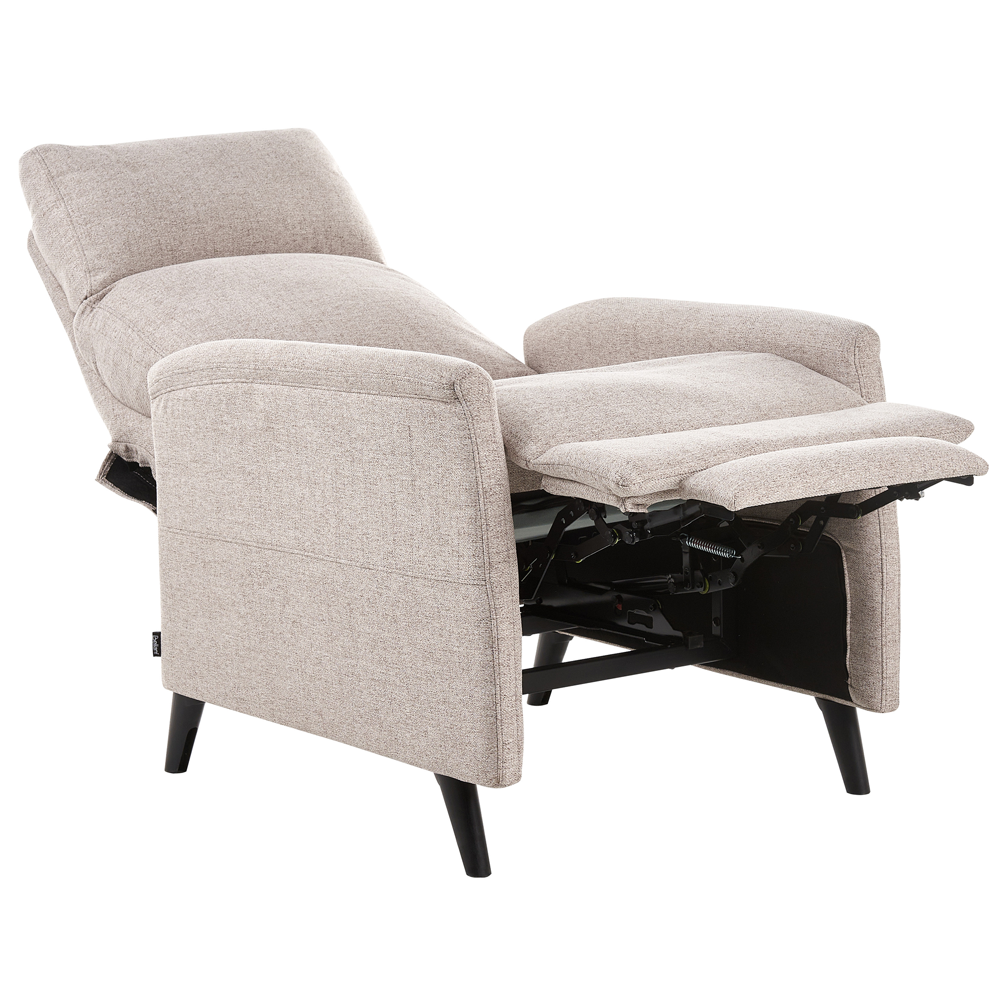 Armchair with recliner SELVIK Retractable footrest Taupe [4]