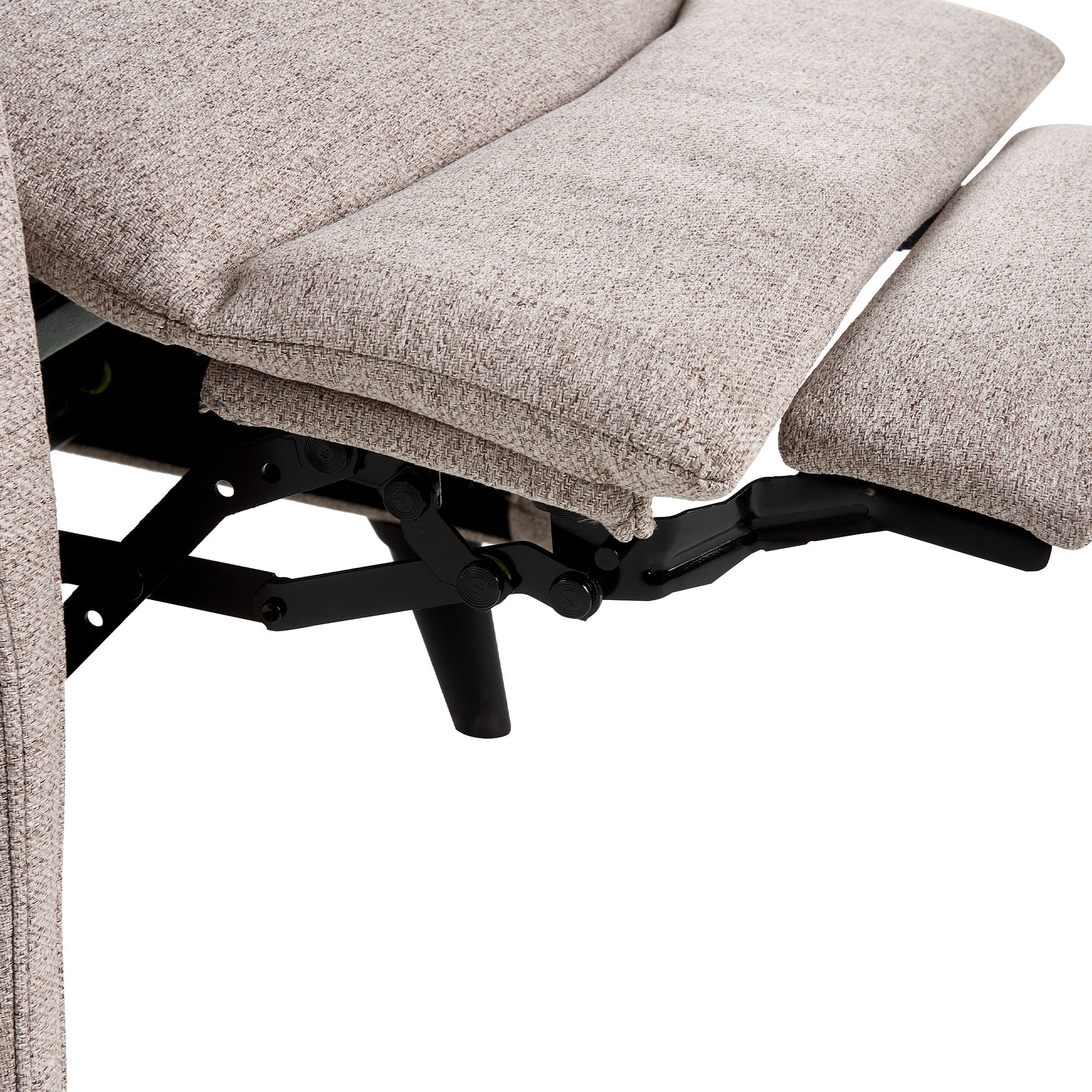 Armchair with recliner SELVIK Retractable footrest Taupe [8]