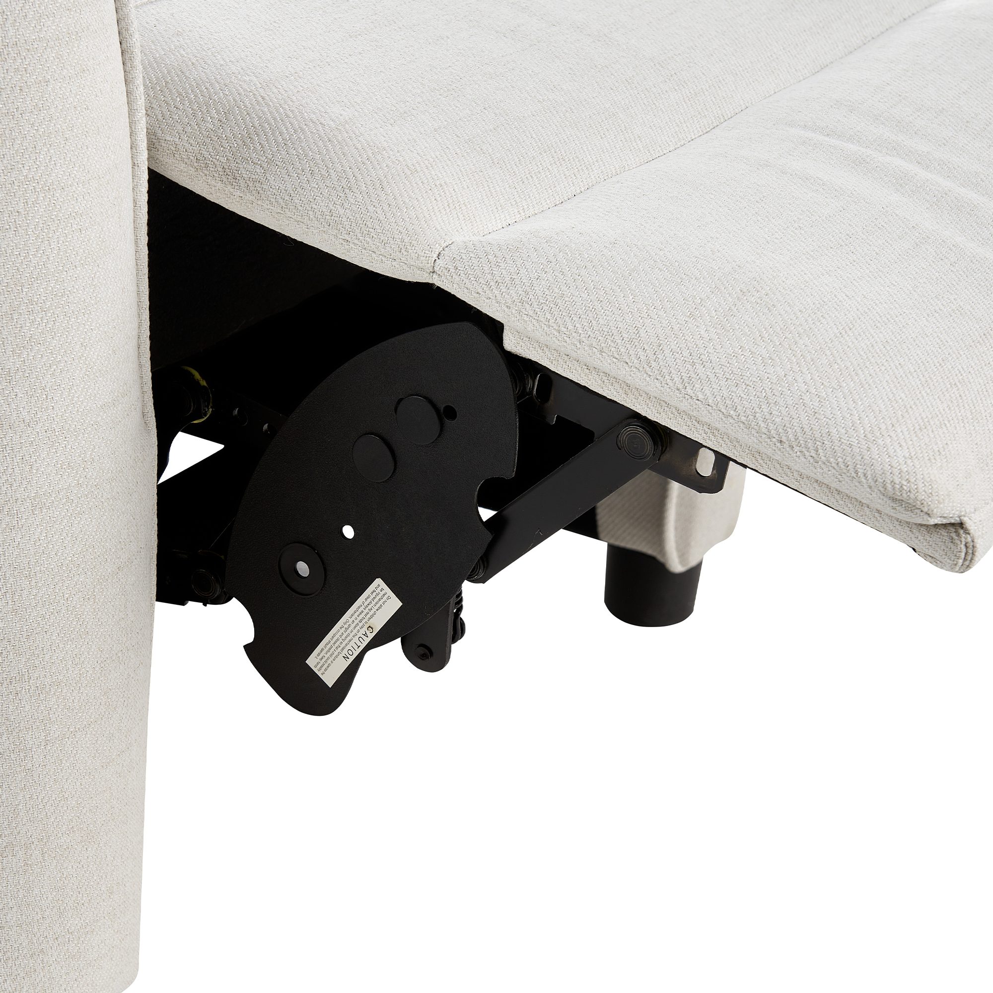 Fotoliu cu recliner SANDE Suport pentru picioare retractabil  Alb-murdar [8]