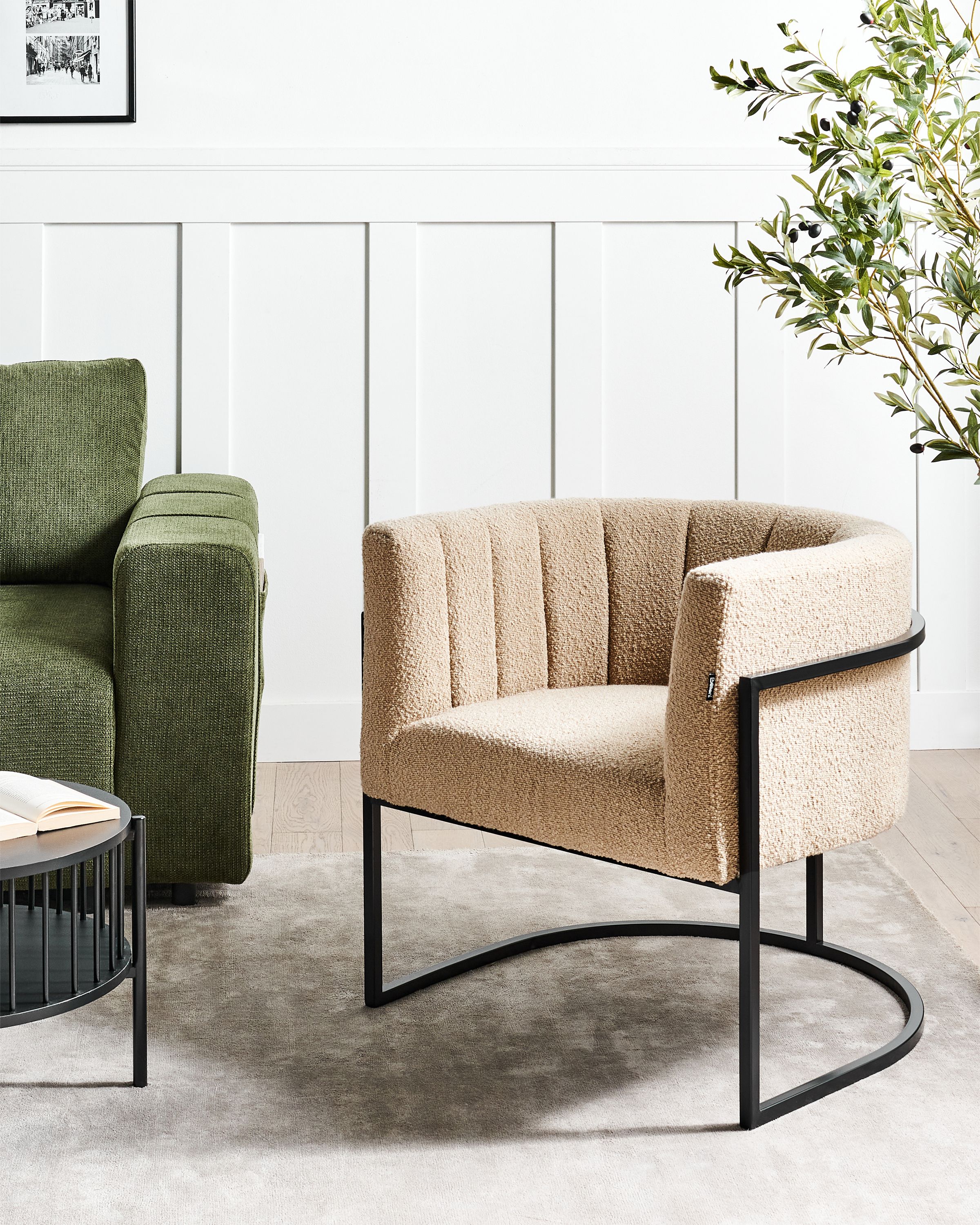 Fotolii - Fotoliu LARVIK II Boucle Bej