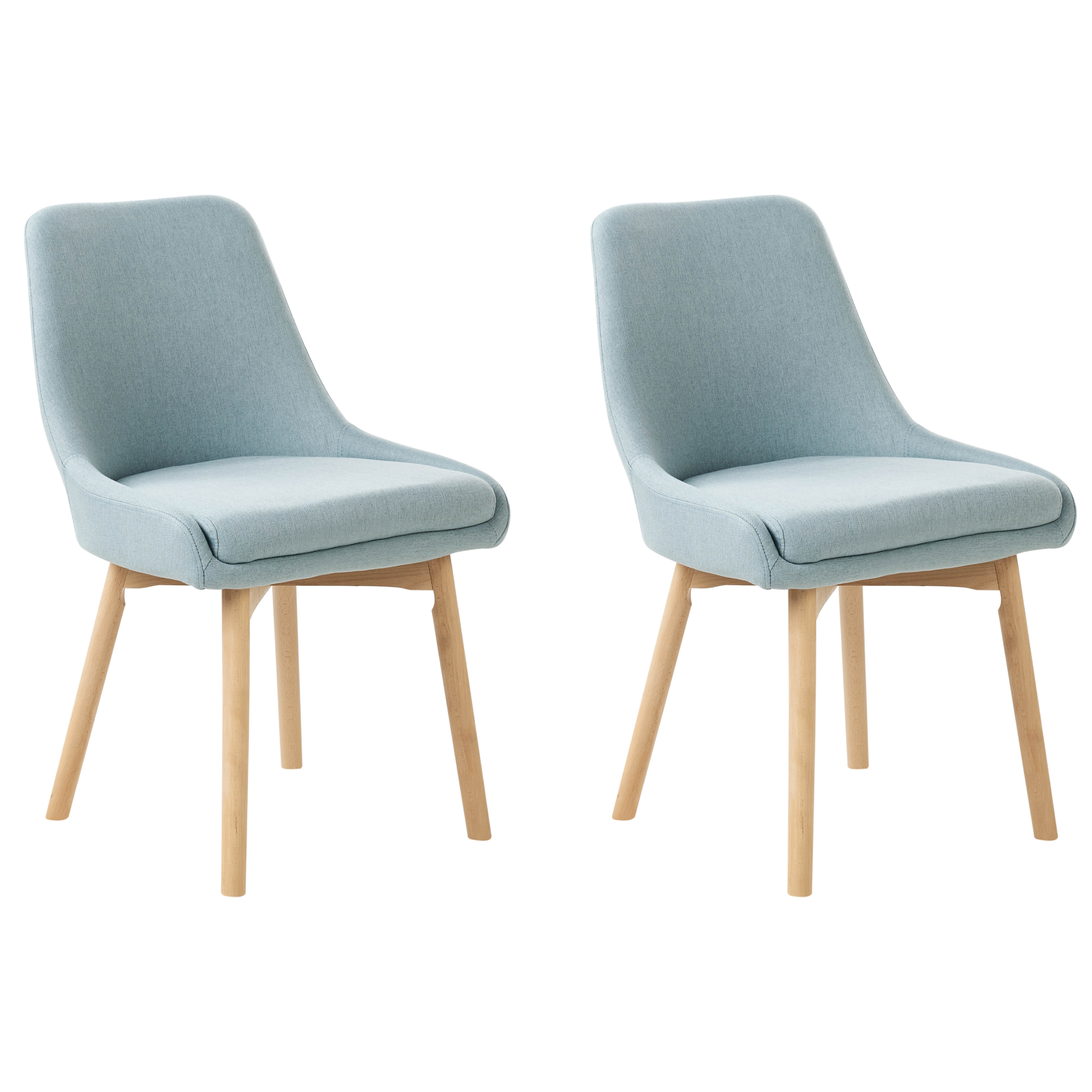 Set of 2 MELFORT dining chairs Light blue [2]
