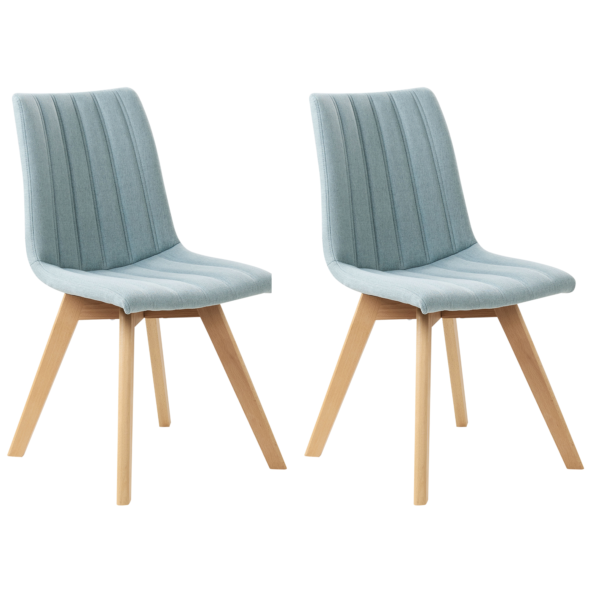 Set of 2 Dining Chairs CALGARY Light Blue [2]