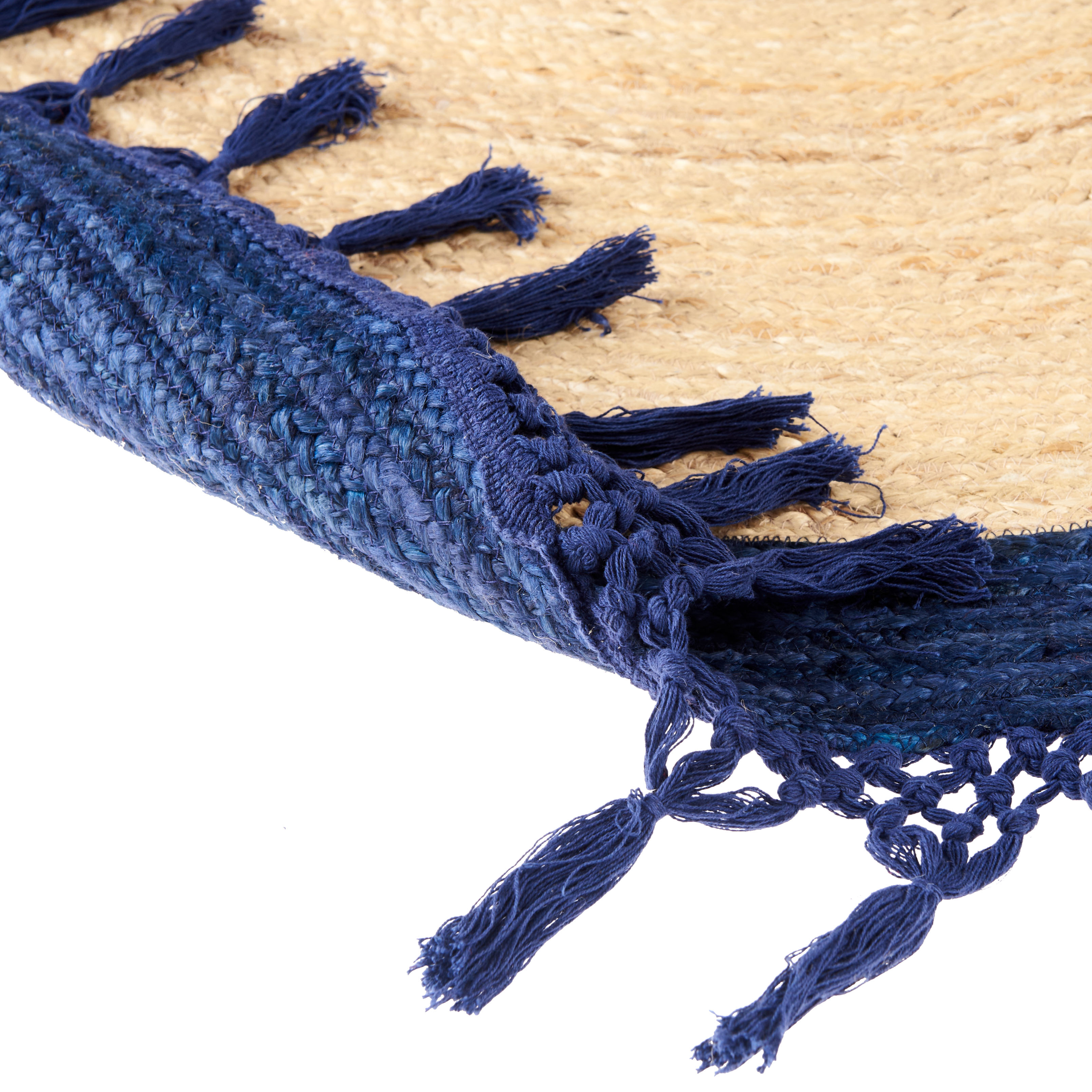 Covor MARTS Albastru închis ø 140 cm Iută [7]