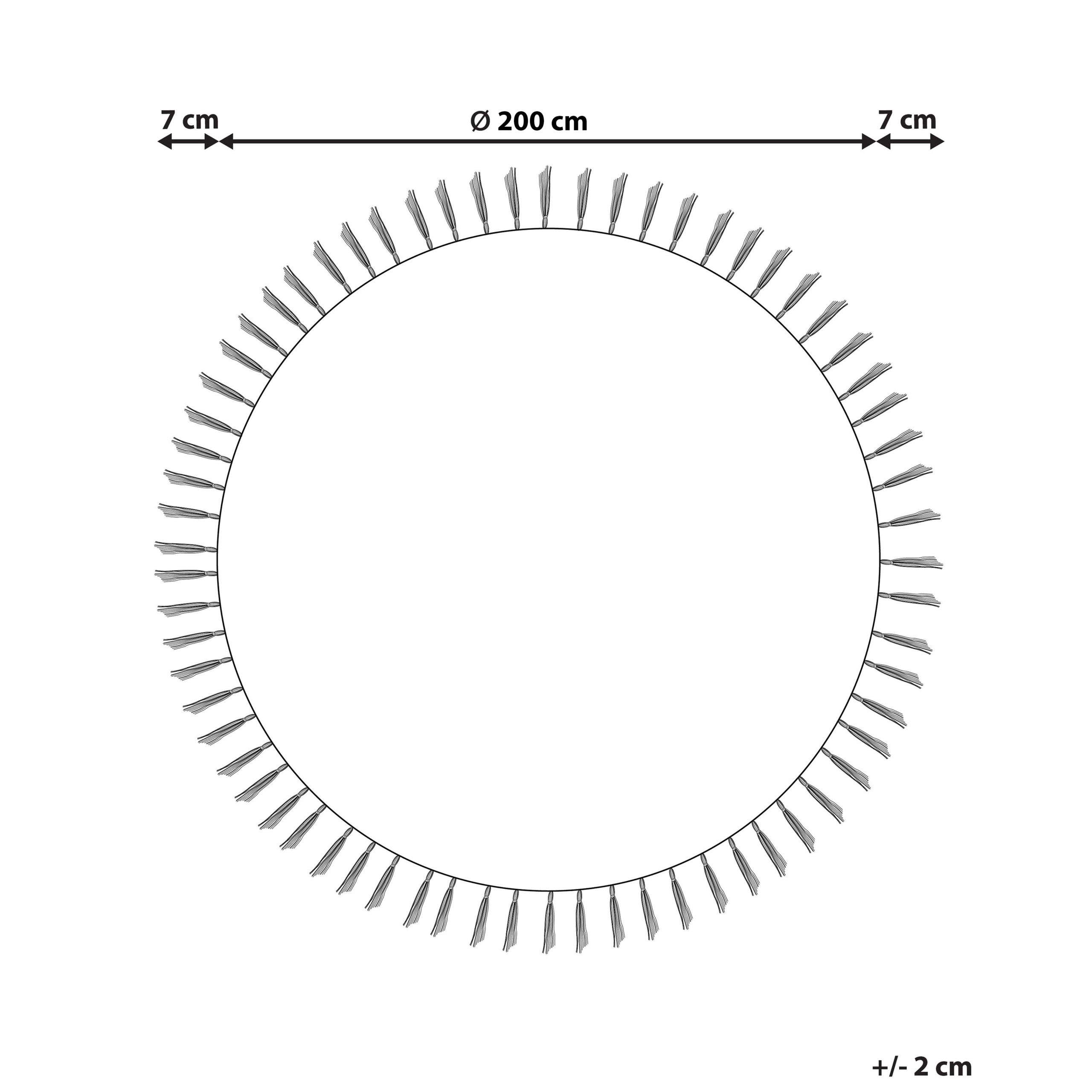Covor MARTS Albastru închis ø 200 cm Iută [3]