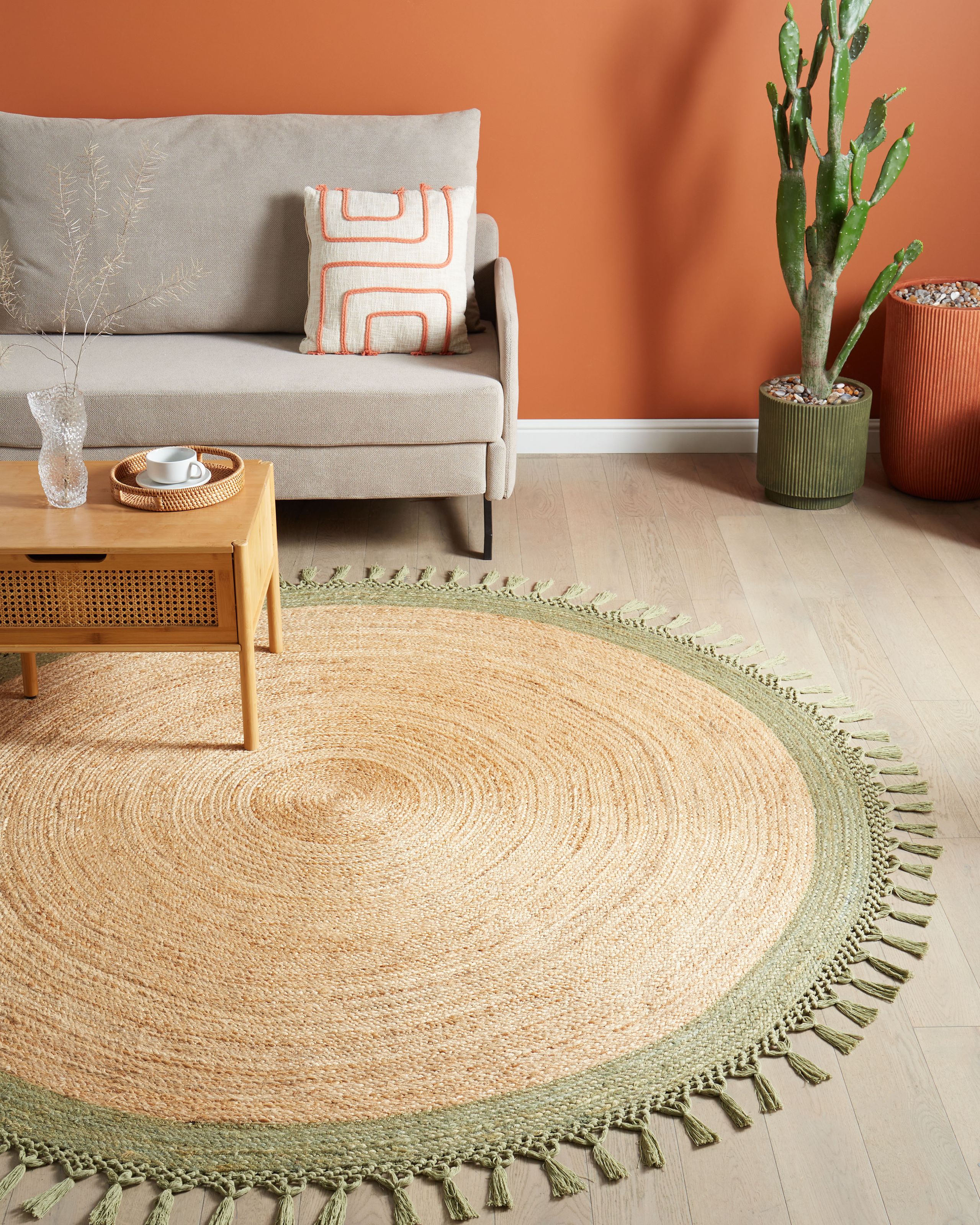 Covoare - Covor MARTS Verde ø 200 cm Iută