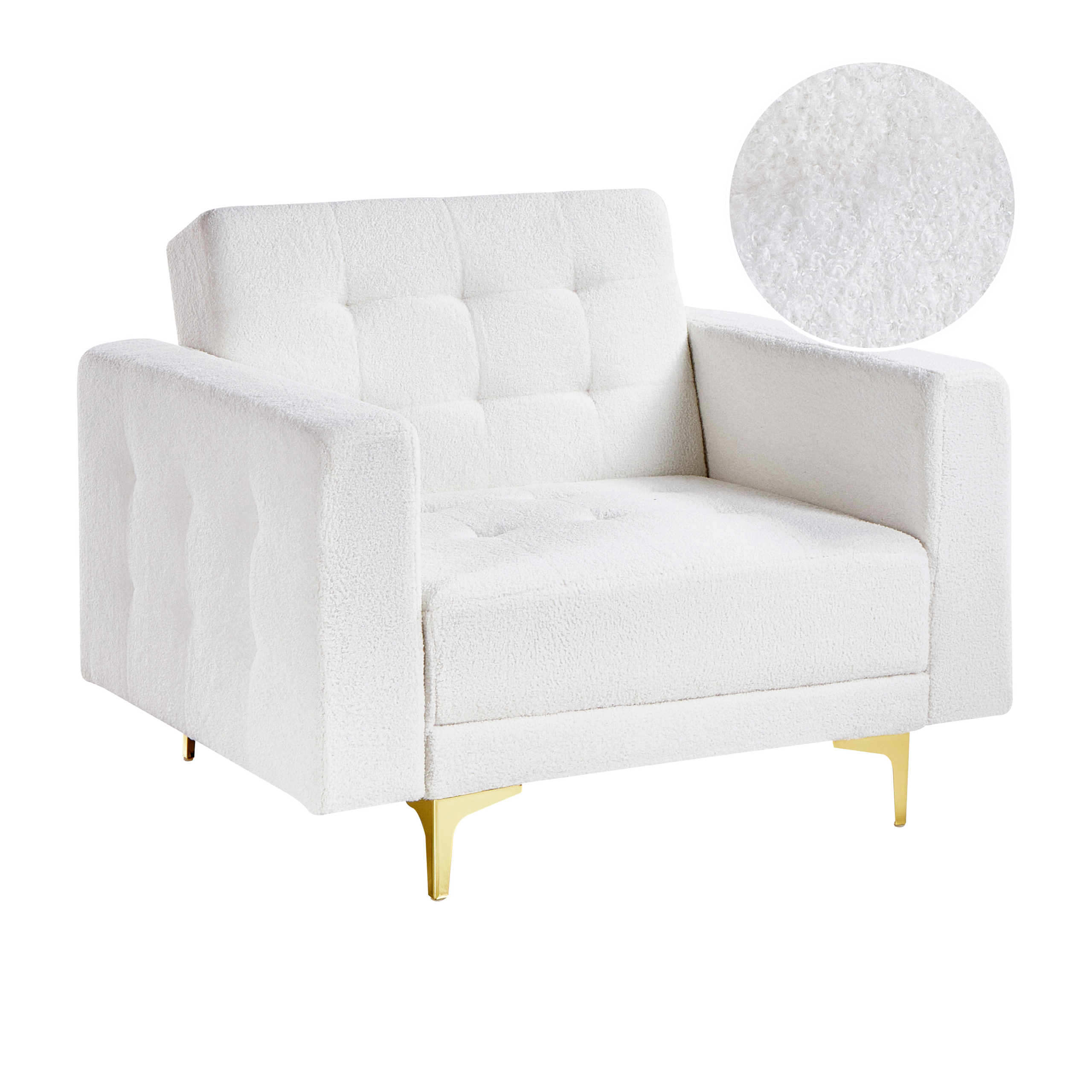 ABERDEEN Armchair Boucle Off-White [2]