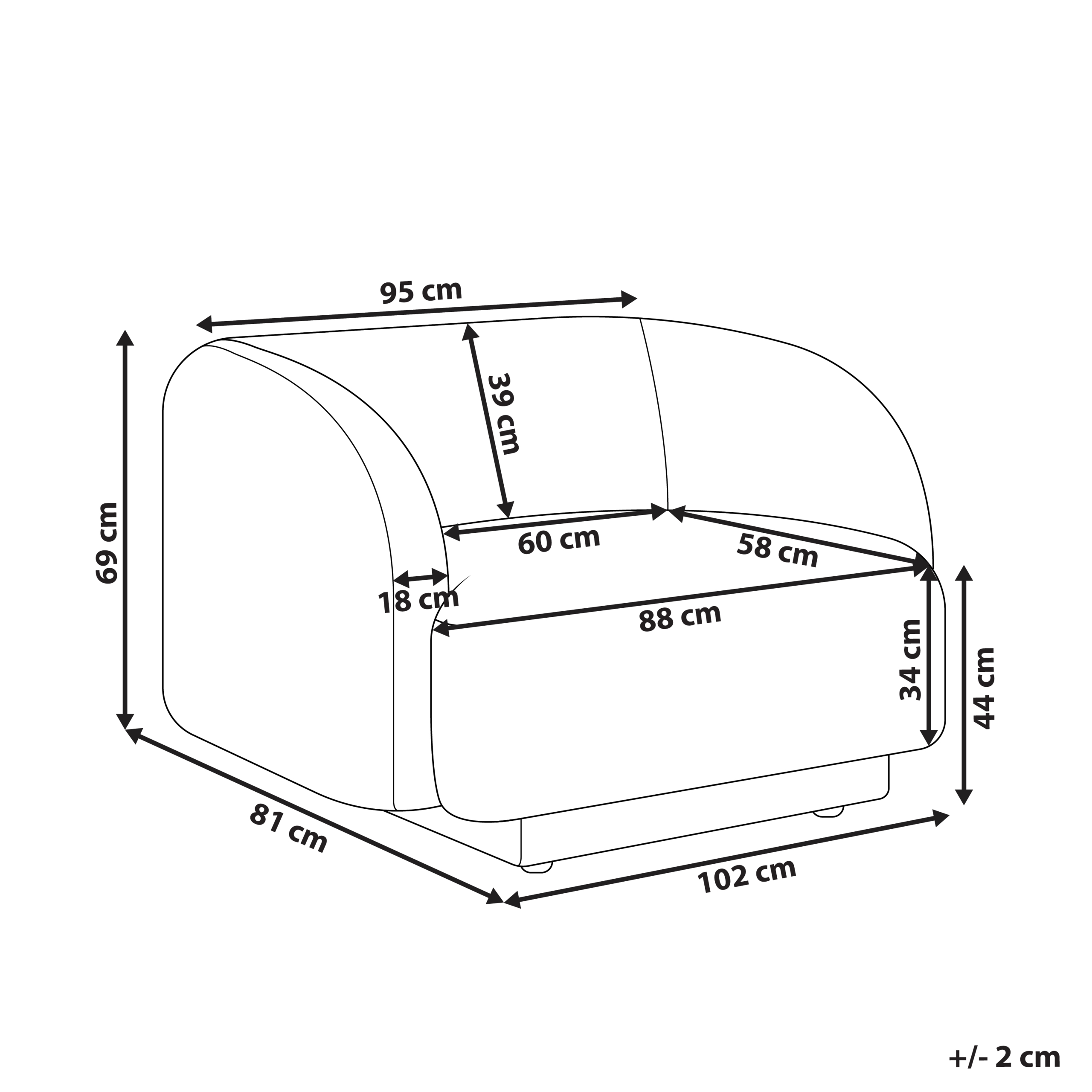 Fotoliu SKJANES  Taupe [3]