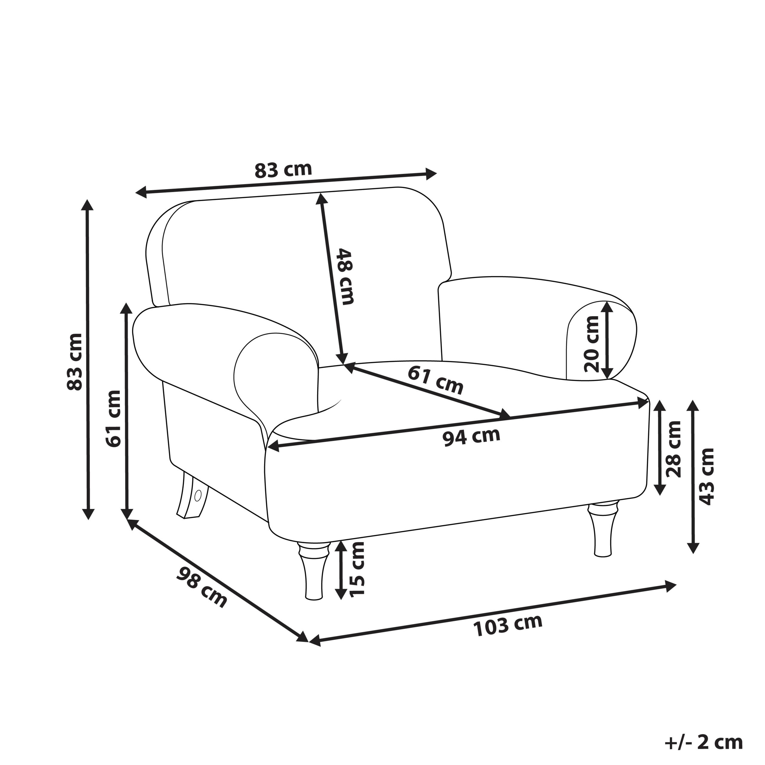 Fotoliu KIBERG  Bej deschis [3]