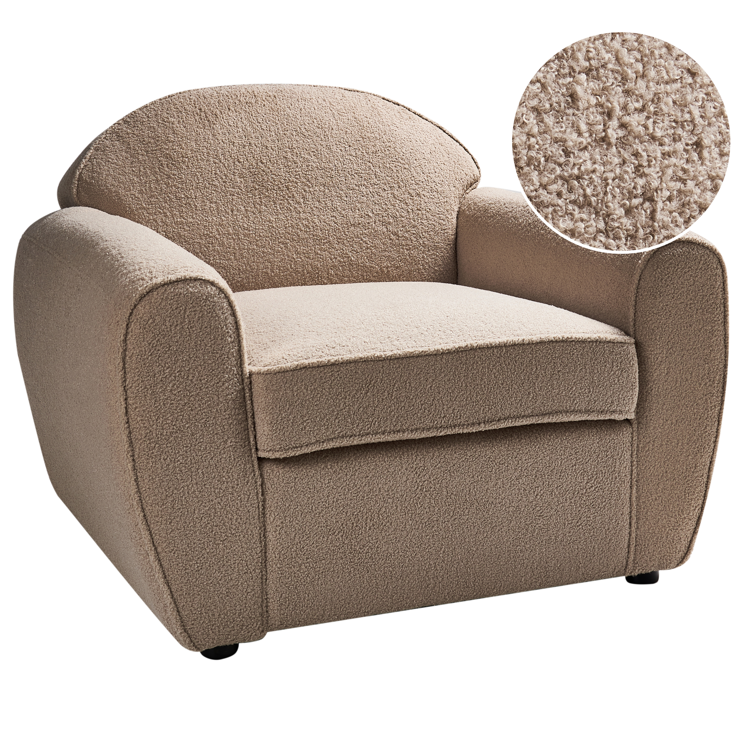 ELLEDE Boucle Armchair Light Brown [2]