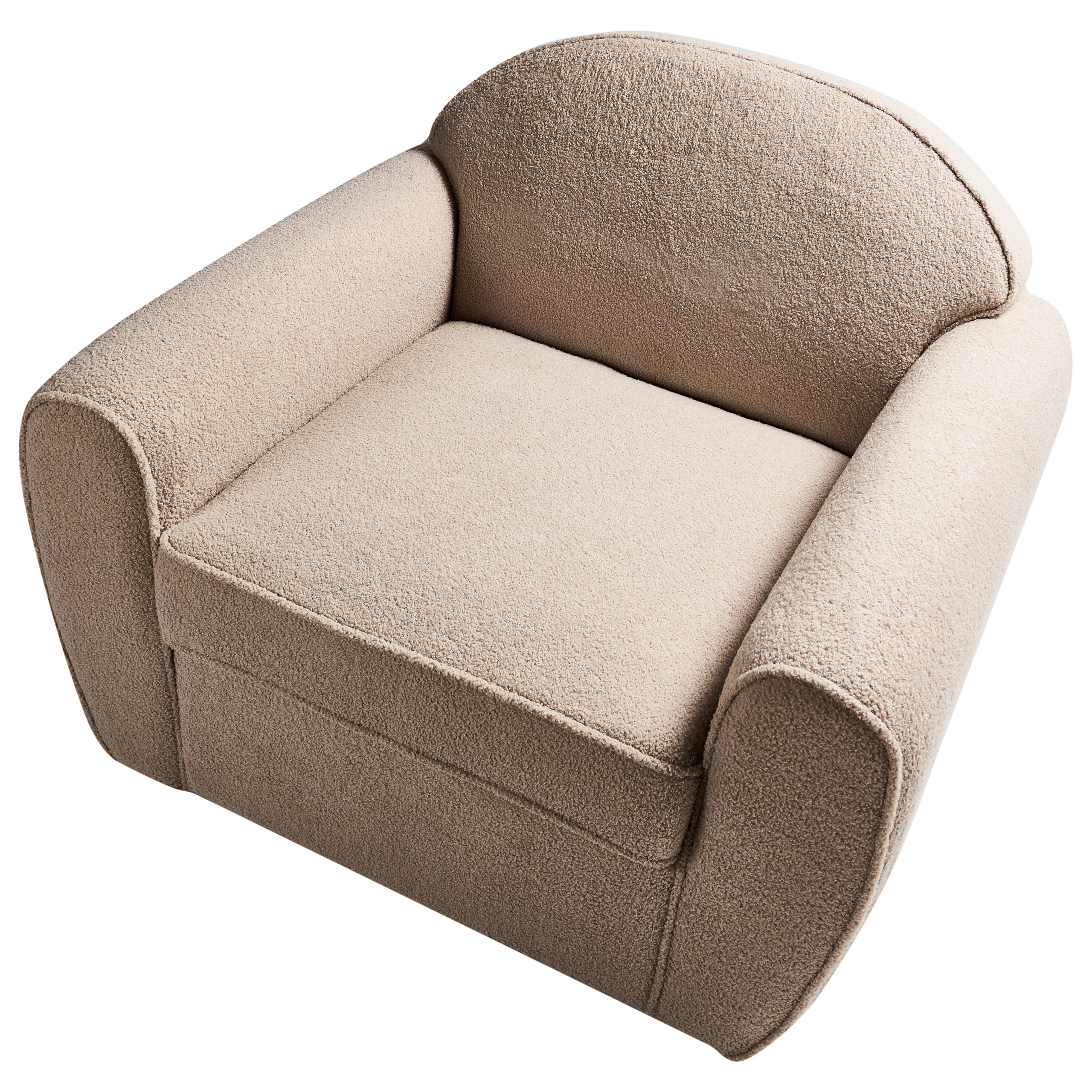 ELLEDE Boucle Armchair Light Brown [6]