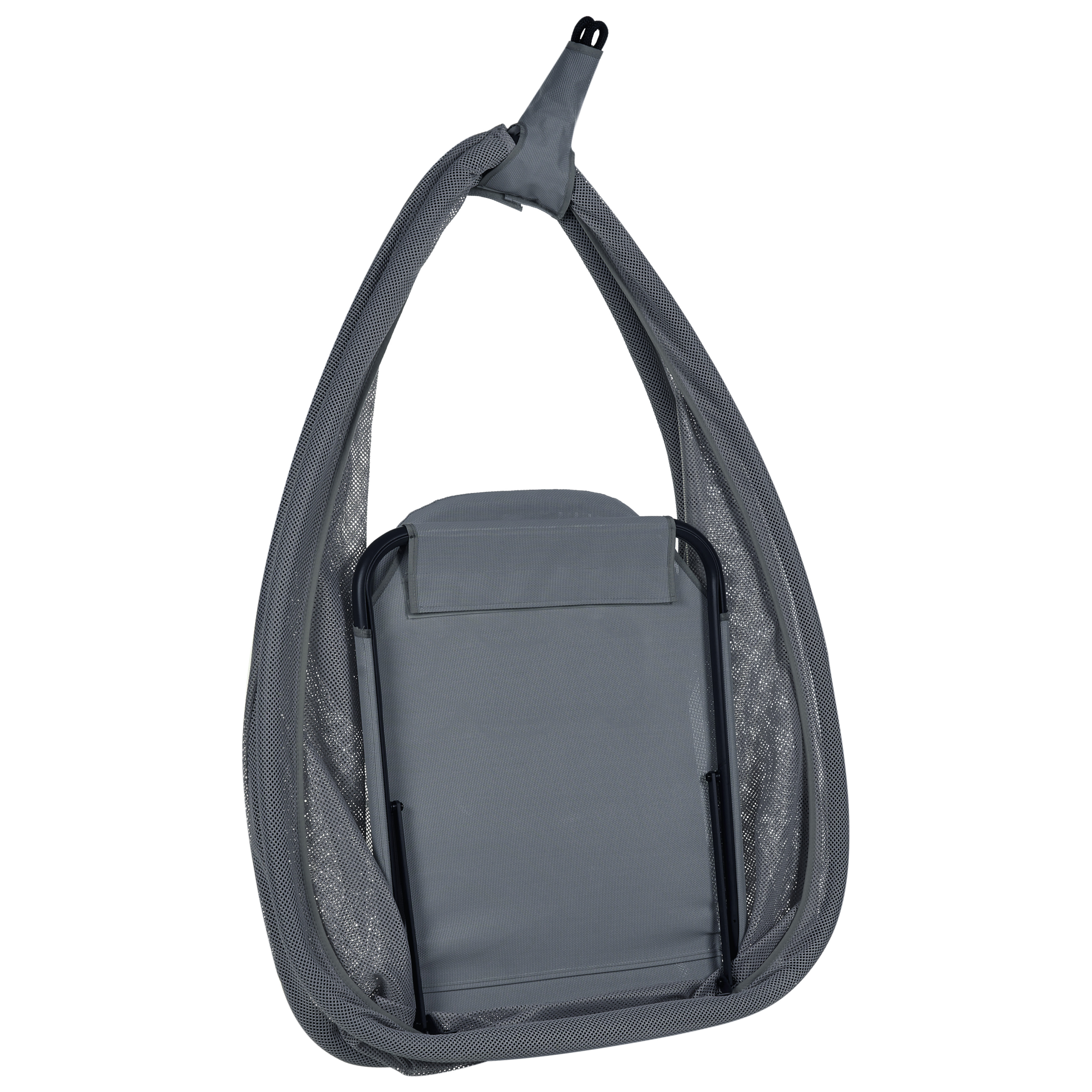 AVEGNO Hanging Armchair with Stand Dark Grey [10]