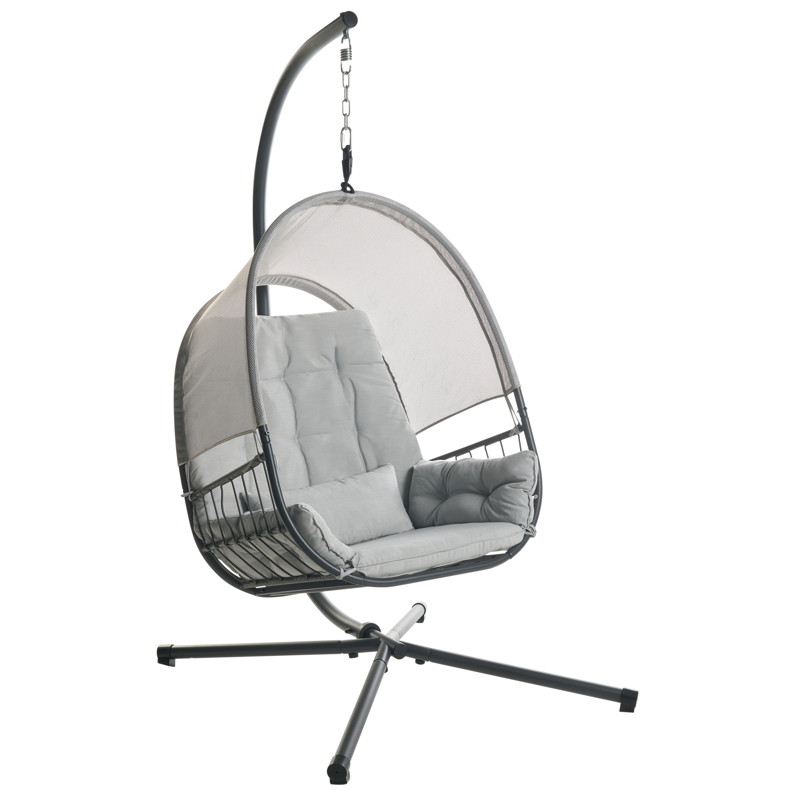 ALVIANO suspended armchair with support Light grey [2]