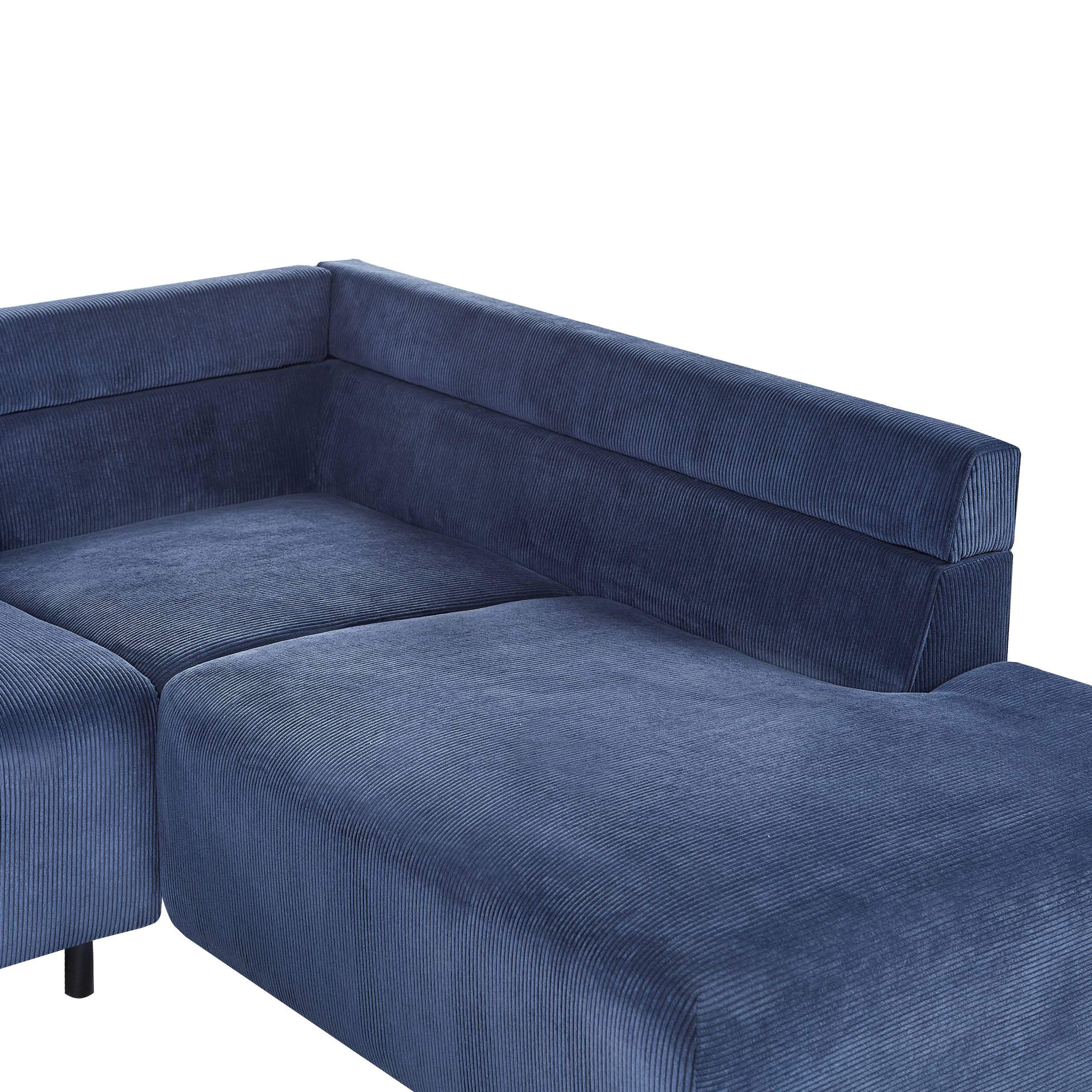 4-seater corner sofa bed LUNNER Dark blue velvet Left [9]