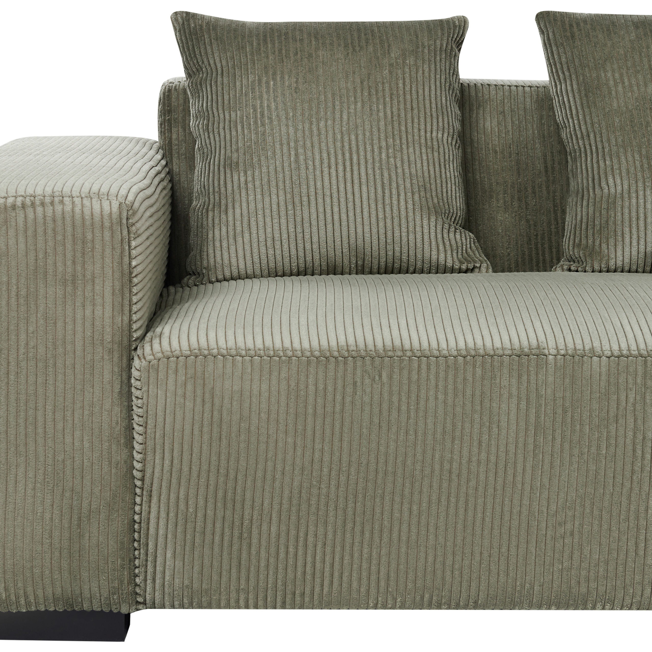 LUNGO 4-seater corner sofa Velvet Green Left [8]