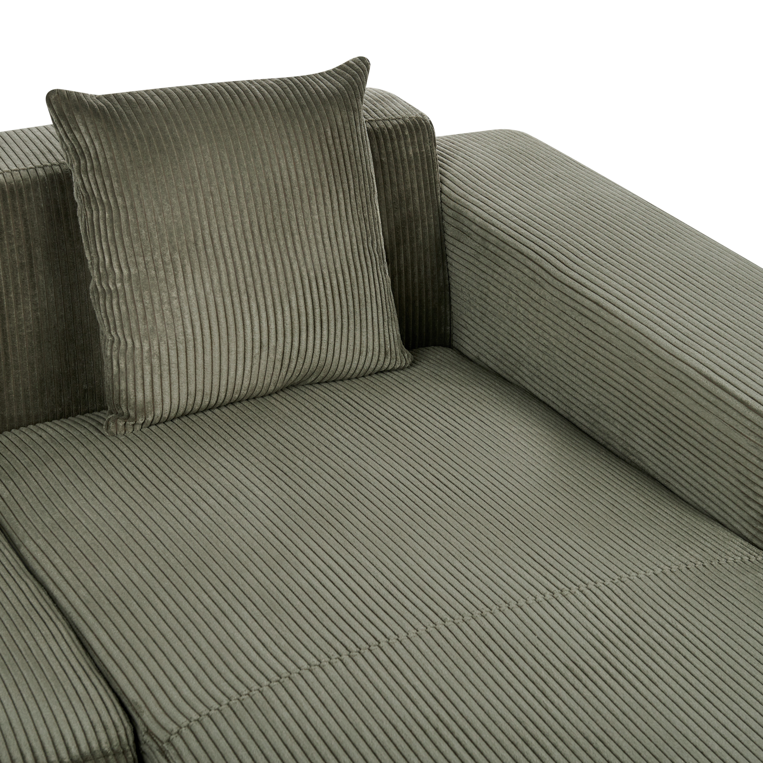 LUNGO 4-seater corner sofa Velvet Green Left [9]