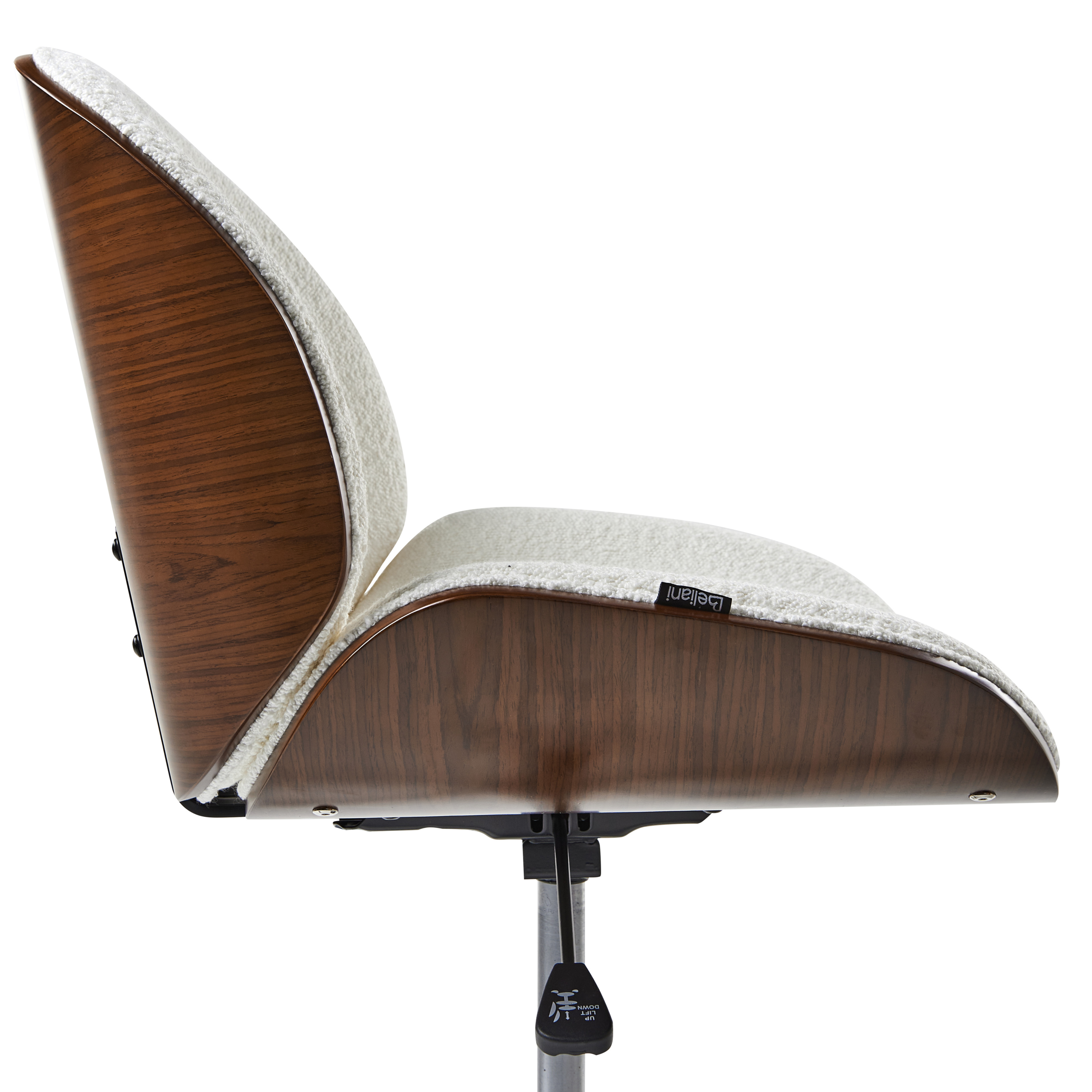 Office chair MENESHA White Boucle [6]