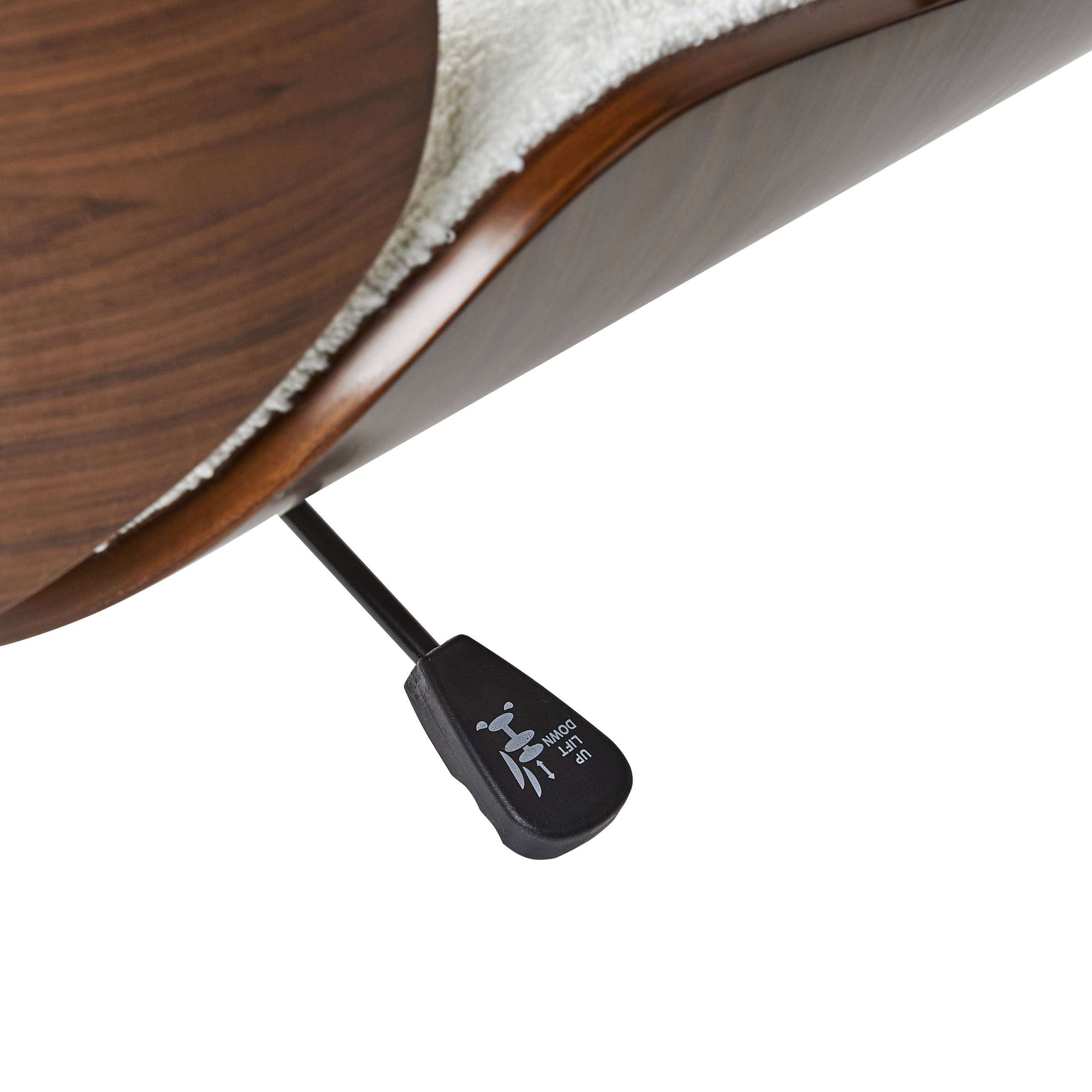 Office chair MENESHA White Boucle [9]