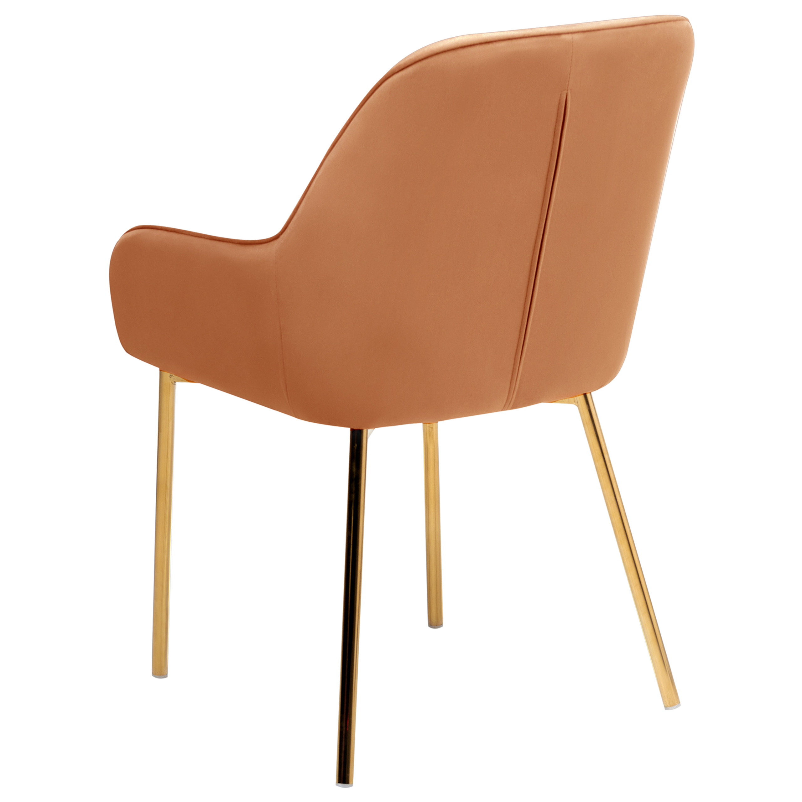 Set de 2 scaune dining LOVERNA Catifea Portocaliu [6]