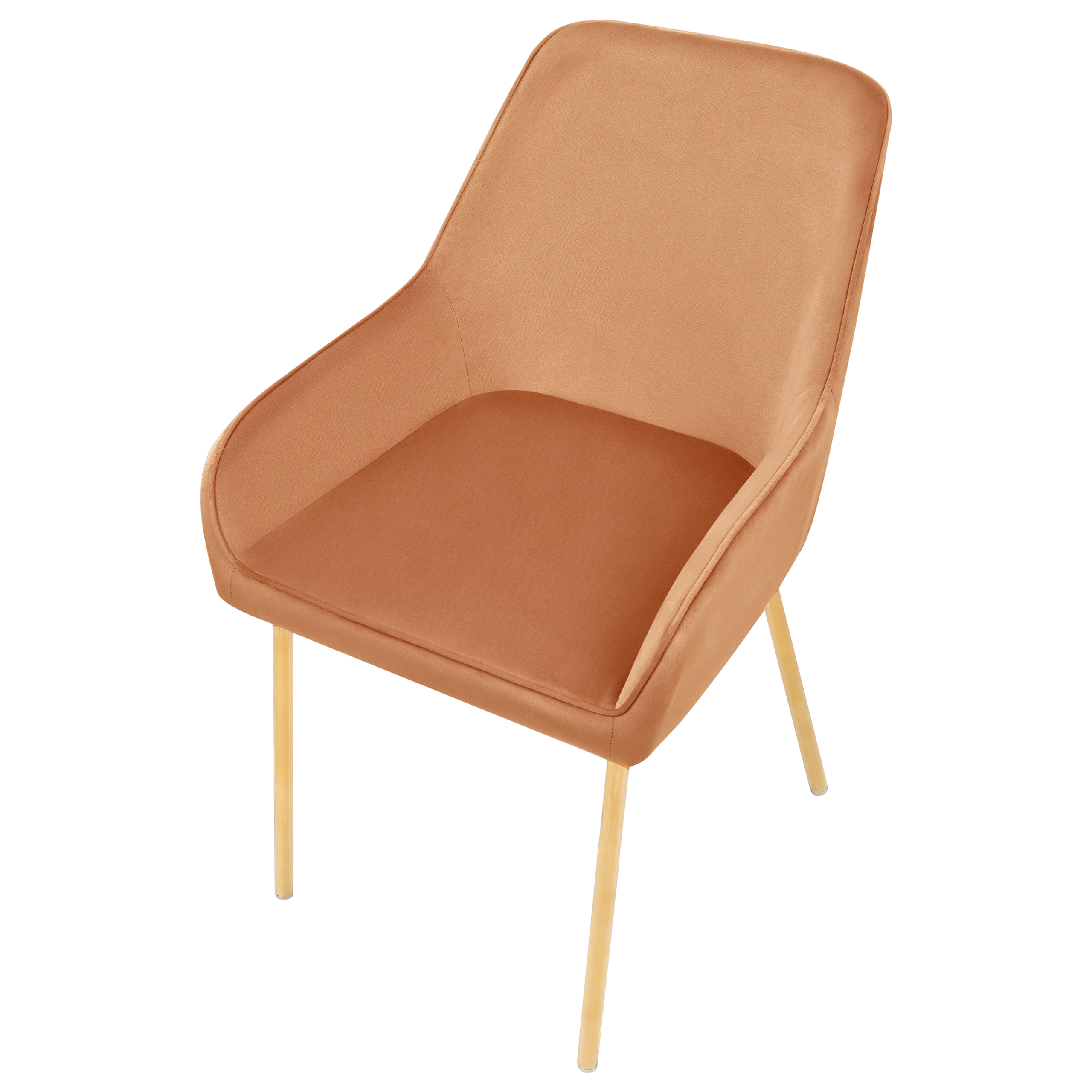 Set de 2 scaune dining LOVERNA Catifea Portocaliu [7]