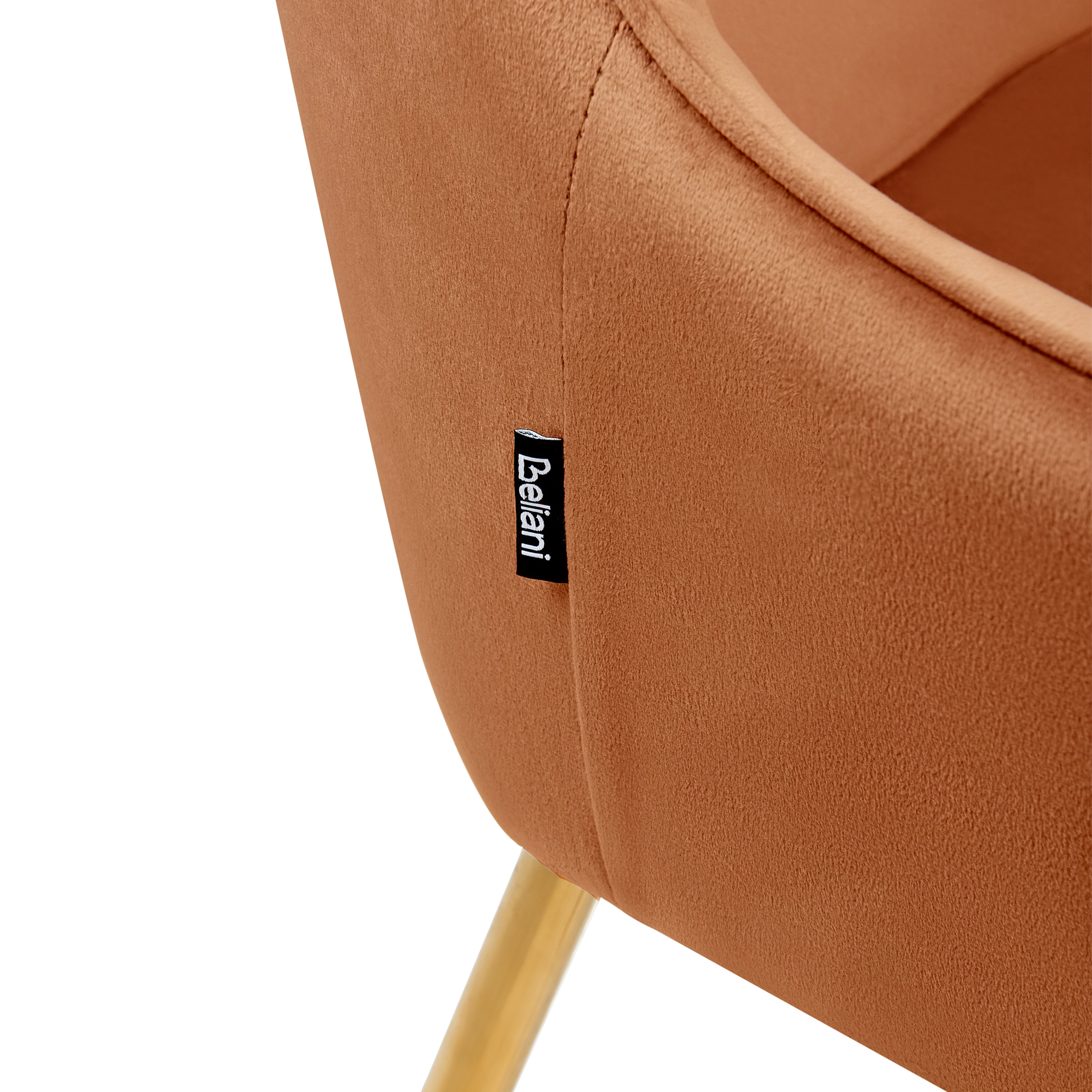 Set de 2 scaune dining LOVERNA Catifea Portocaliu [8]