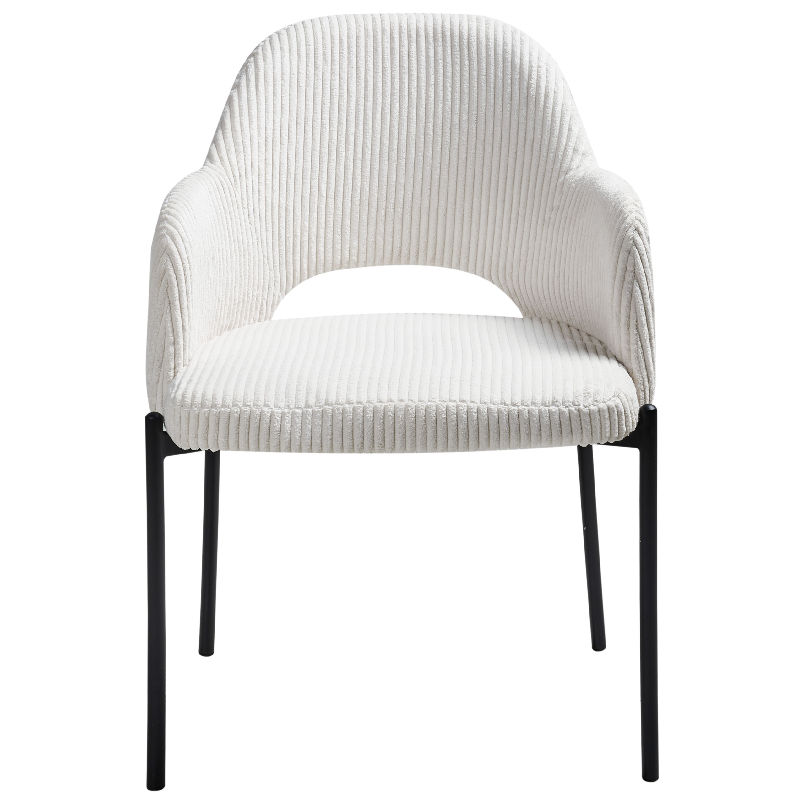 Set of 2 dining chairs RATON Off-white suede [5]