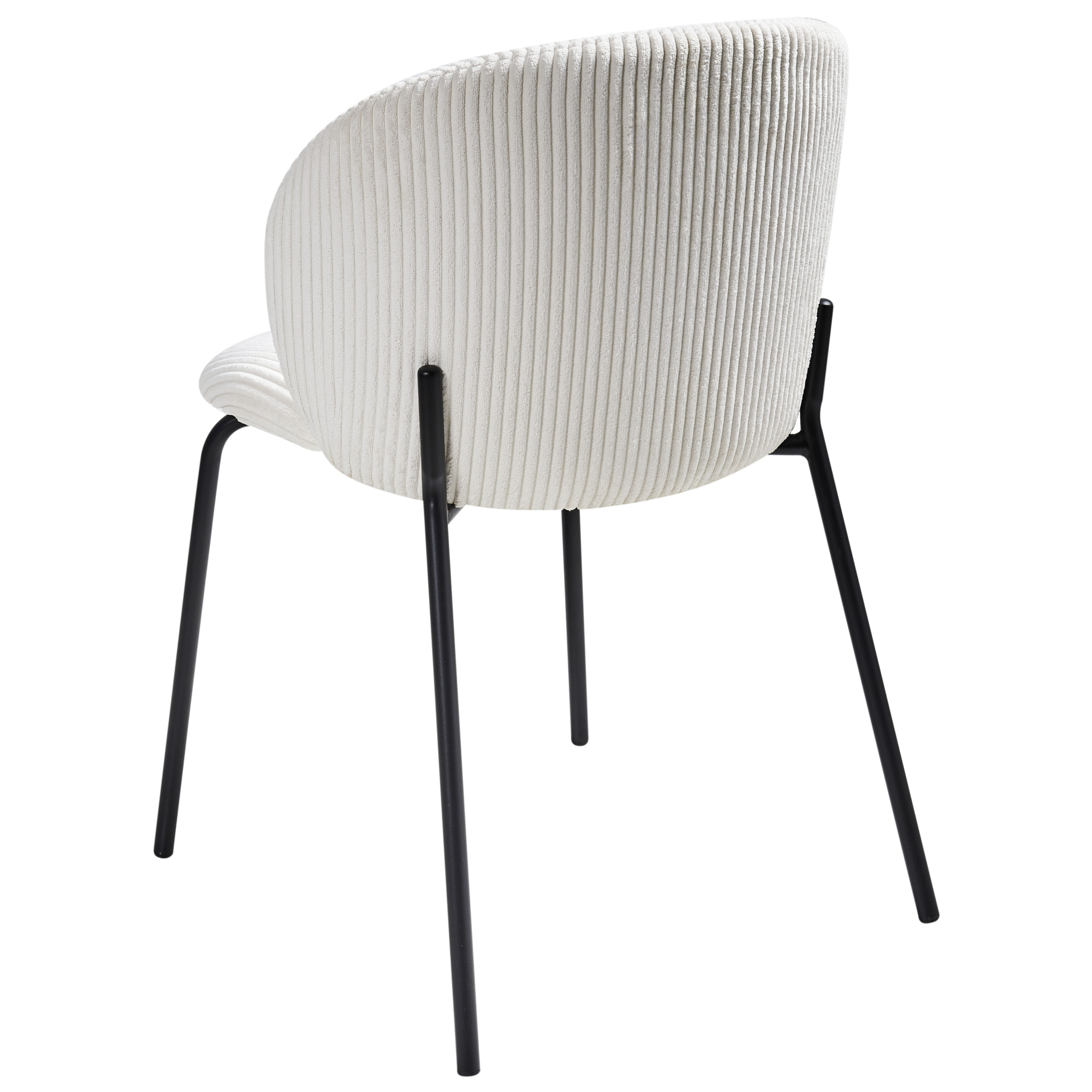 Set de 2 scaune dining MILES Velur Alb-murdar [8]